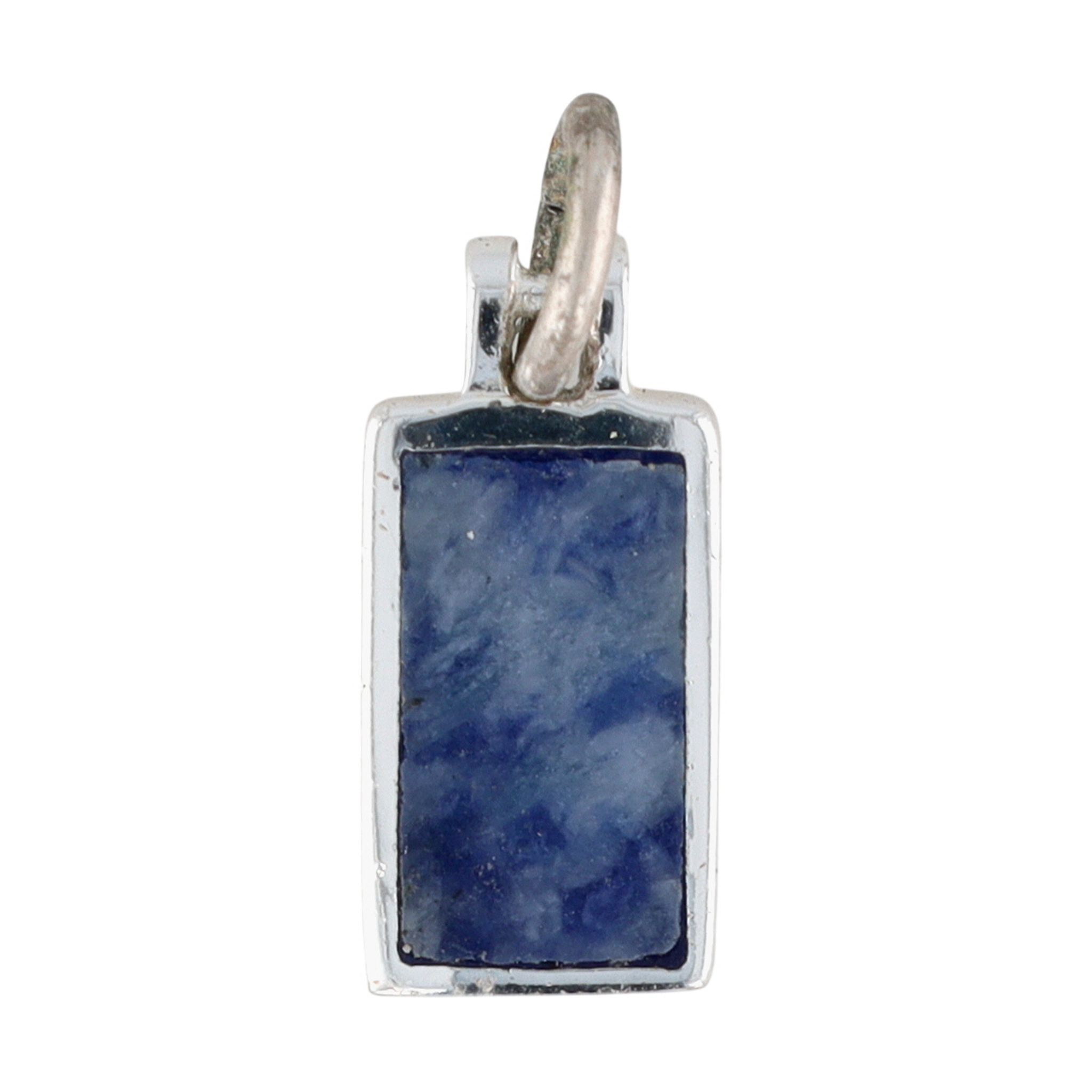 Signed Sterling Silver Lapis Inlay Pendant