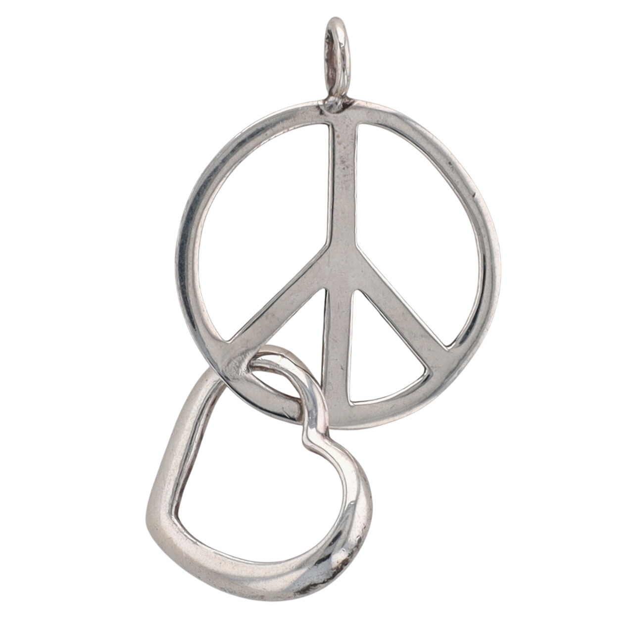 Sterling Silver Peace Love Dangle Pendant