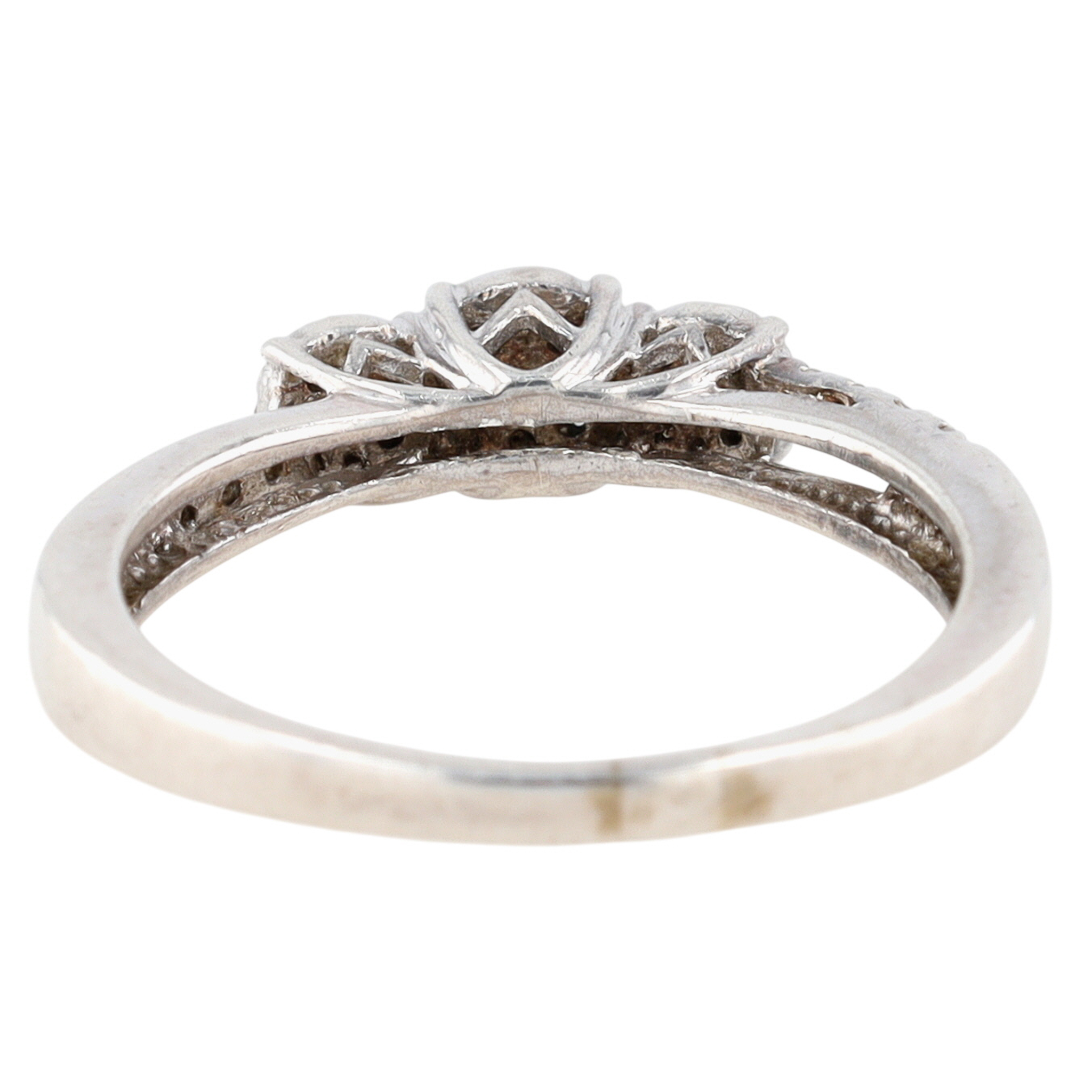 Murray Chuven Sterling Silver Diamond Cluster Ring Size 8