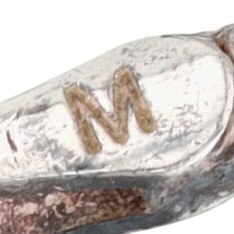 Signed Italy Sterling Silver Omega Chain Necklace
