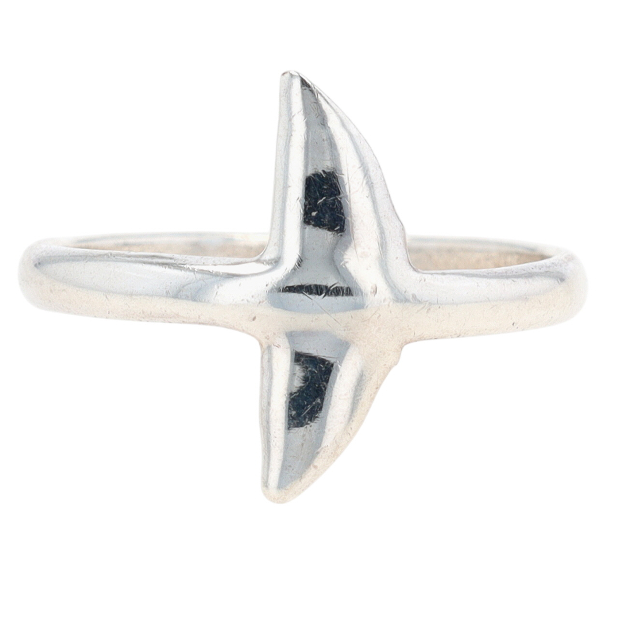 Sterling Silver Crescent Moon Ring Size 8
