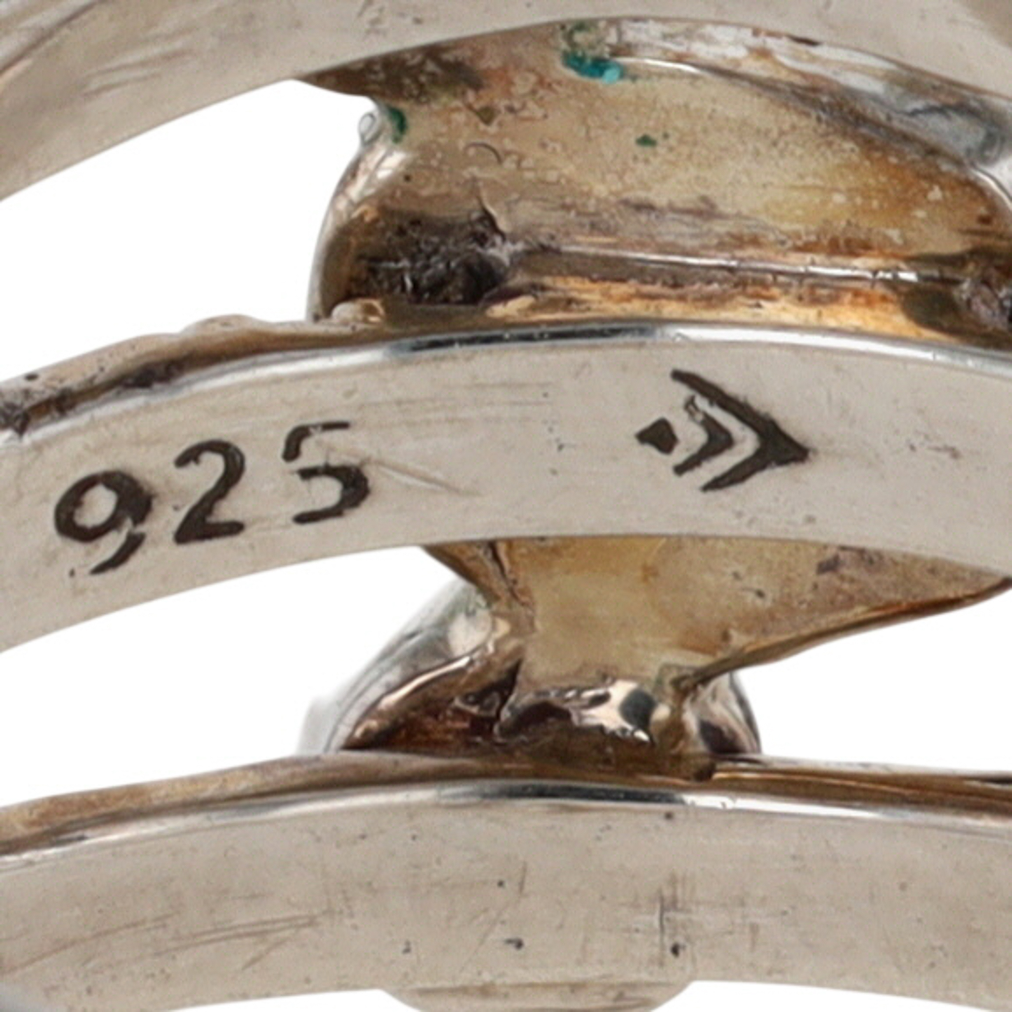 Silpada Sterling Silver Multi-Stone Tri Band Ring Size 9.25