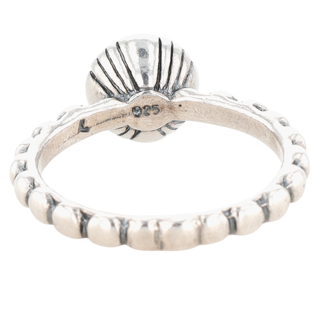 Silpada Sterling Silver CZ Blooming Dot Stud Ring Size 8