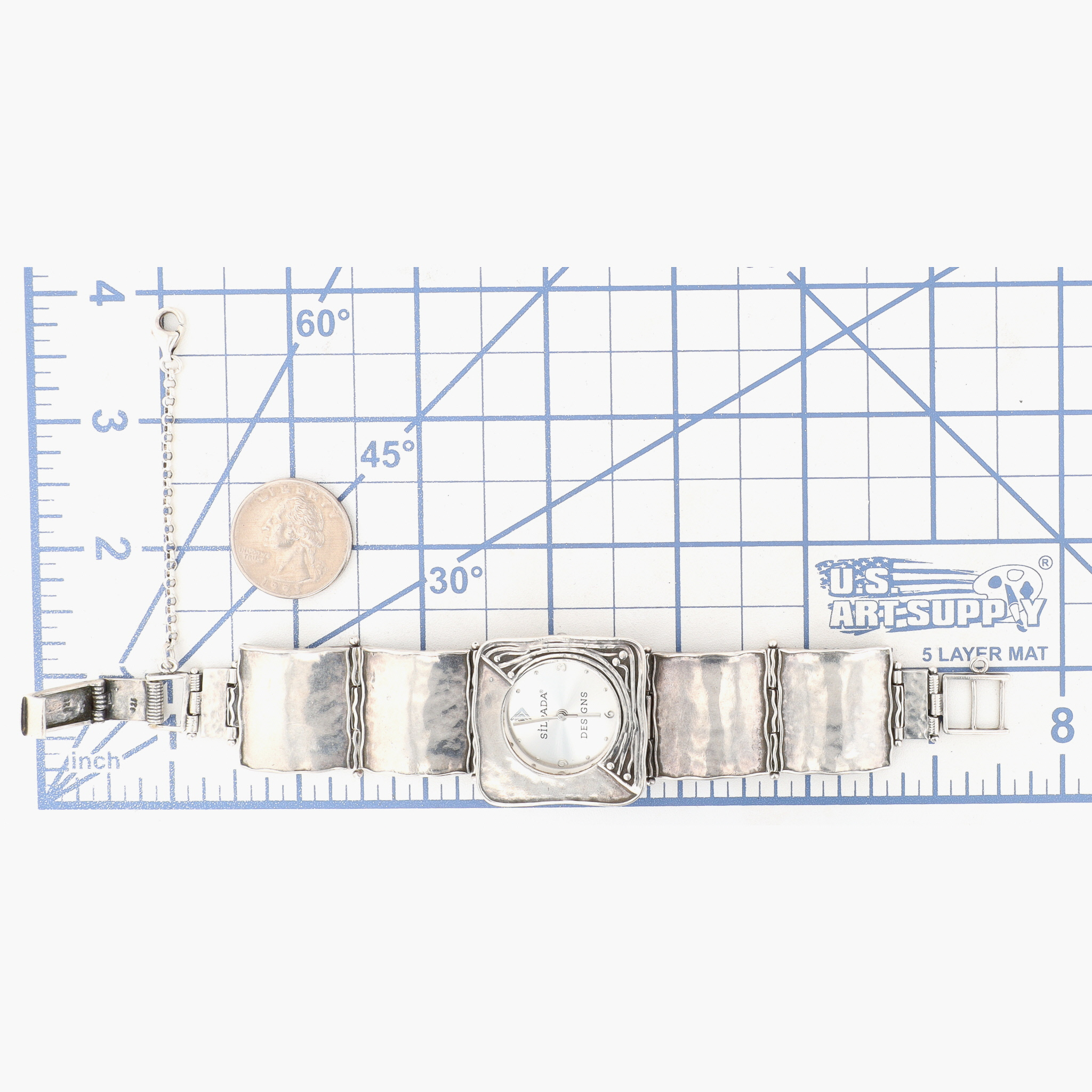 Silpada Sterling Silver Modern Swirl Link Watch