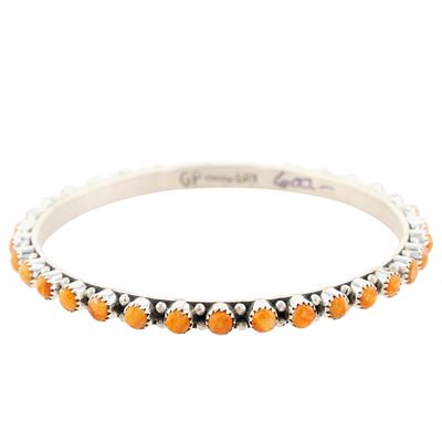 Gaynell Parkhurst & Shonna Yazzie Navajo Sterling Spiny Oyster Bracelet. Gaynell Parkhurst & 