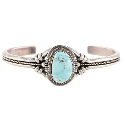 Elgin Tom Navajo Sterling Dry Creek Turquoise Cuff Bracelet. Elgin Tom Navajo & Pete Sanchez 