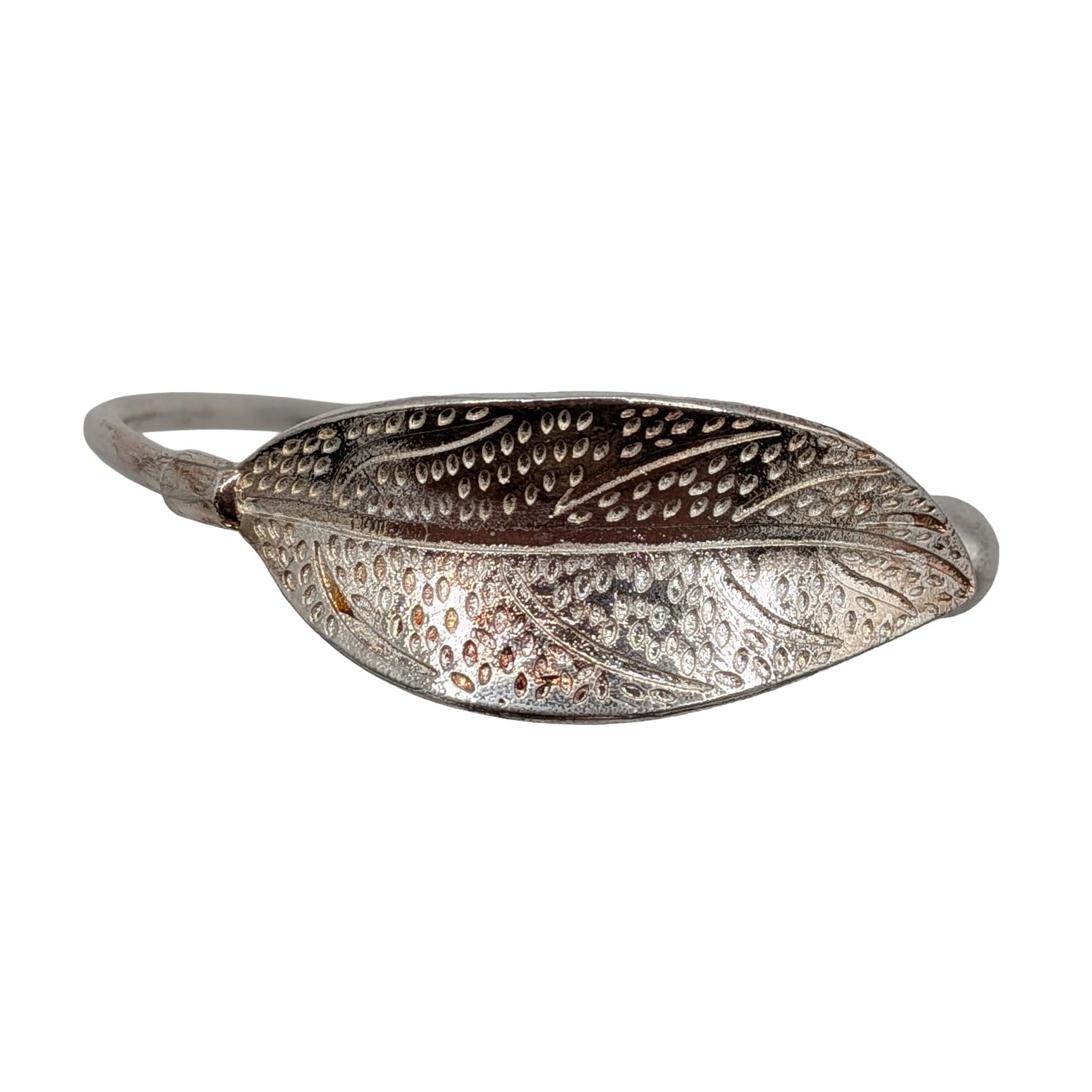 Signed Sterling Silver Open Bangle Bracelet