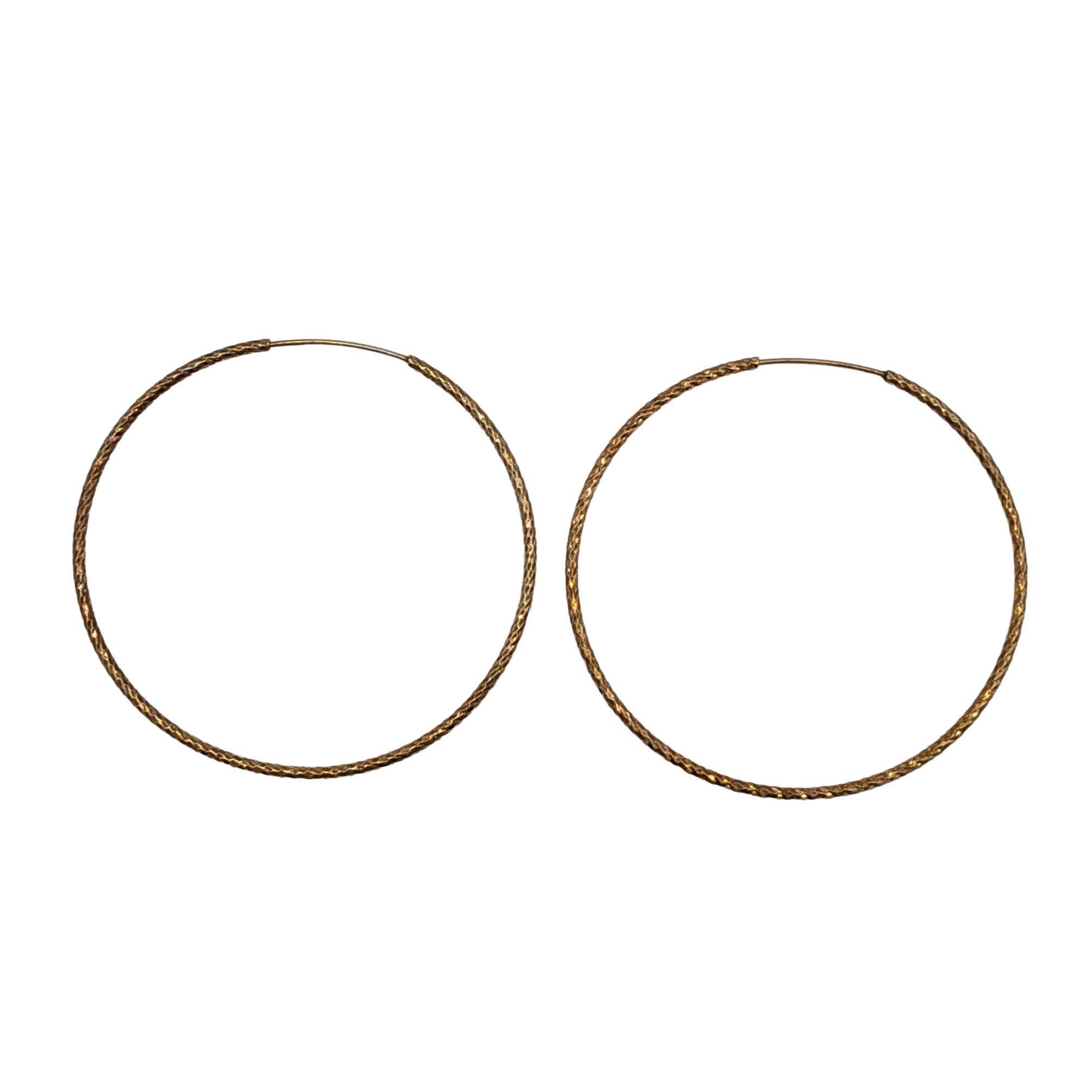 Italian Dyadema Gold Over Sterling Silver Twisted Hoop Earrings