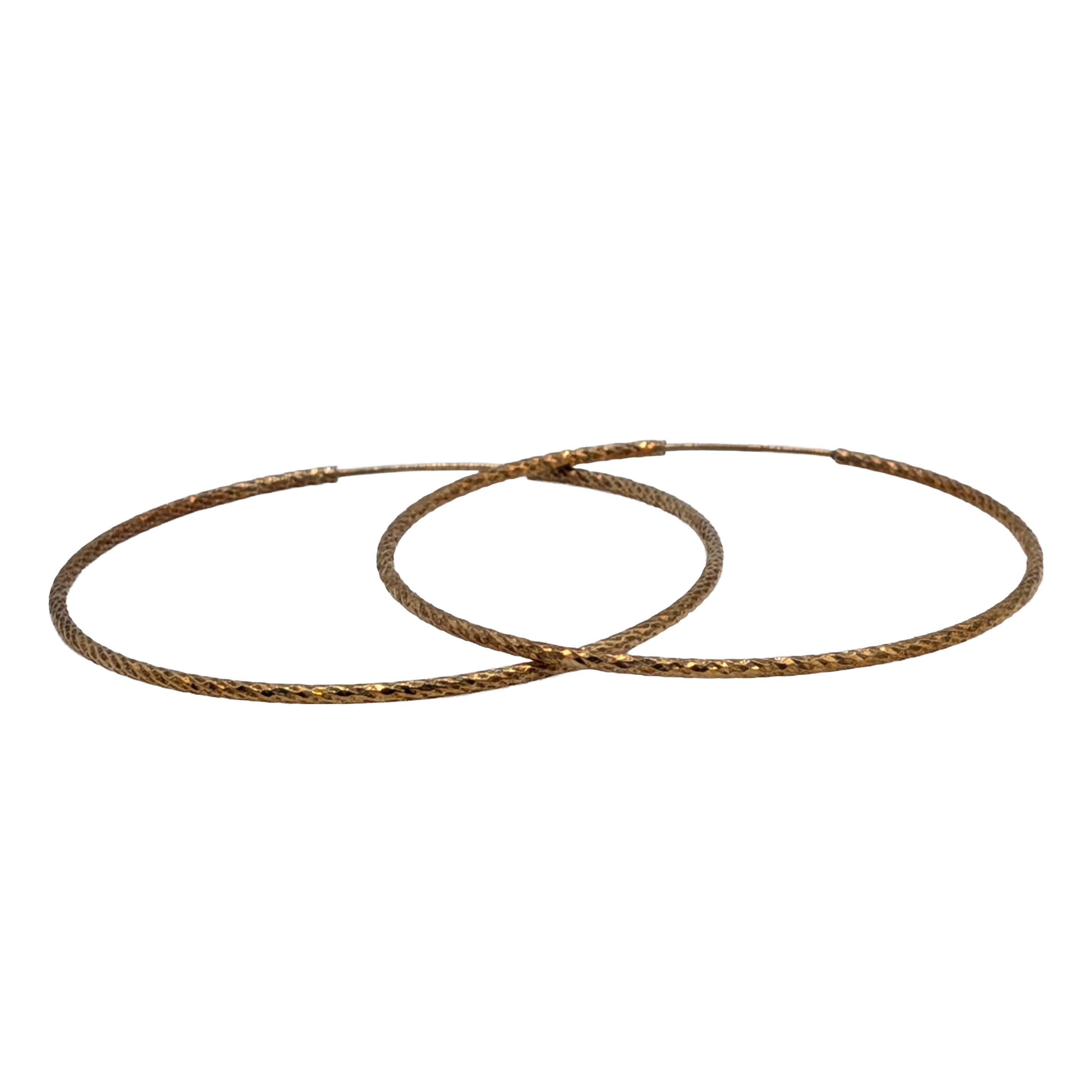 Italian Dyadema Gold Over Sterling Silver Twisted Hoop Earrings