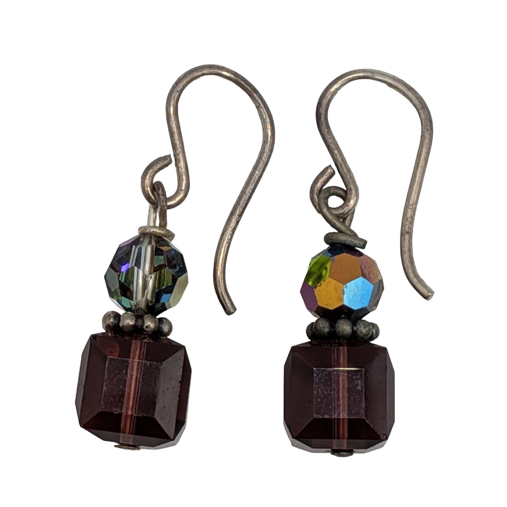 Sterling Silver Beaded Dangle Earrings