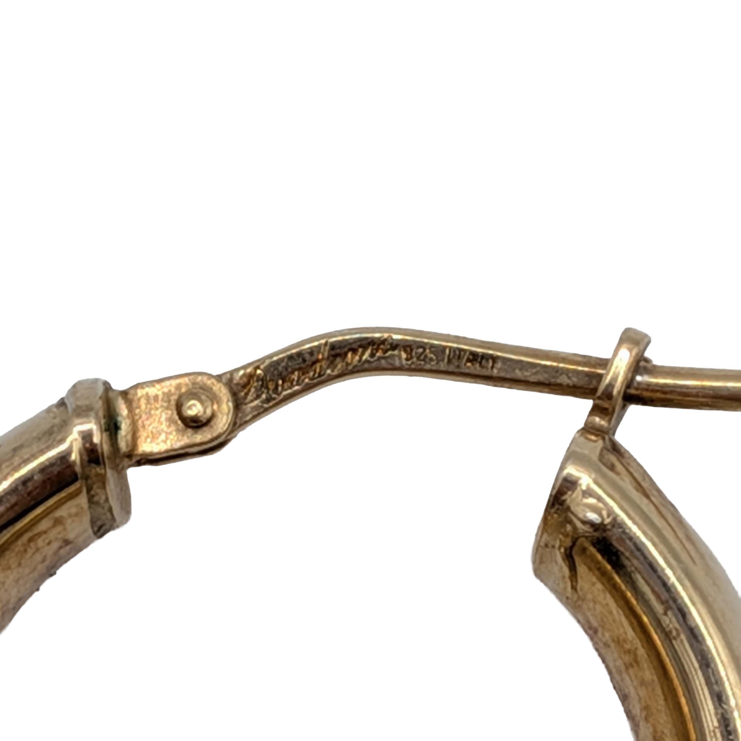 Italian Dyadema Gold Over Sterling Silver Hoop Earrings