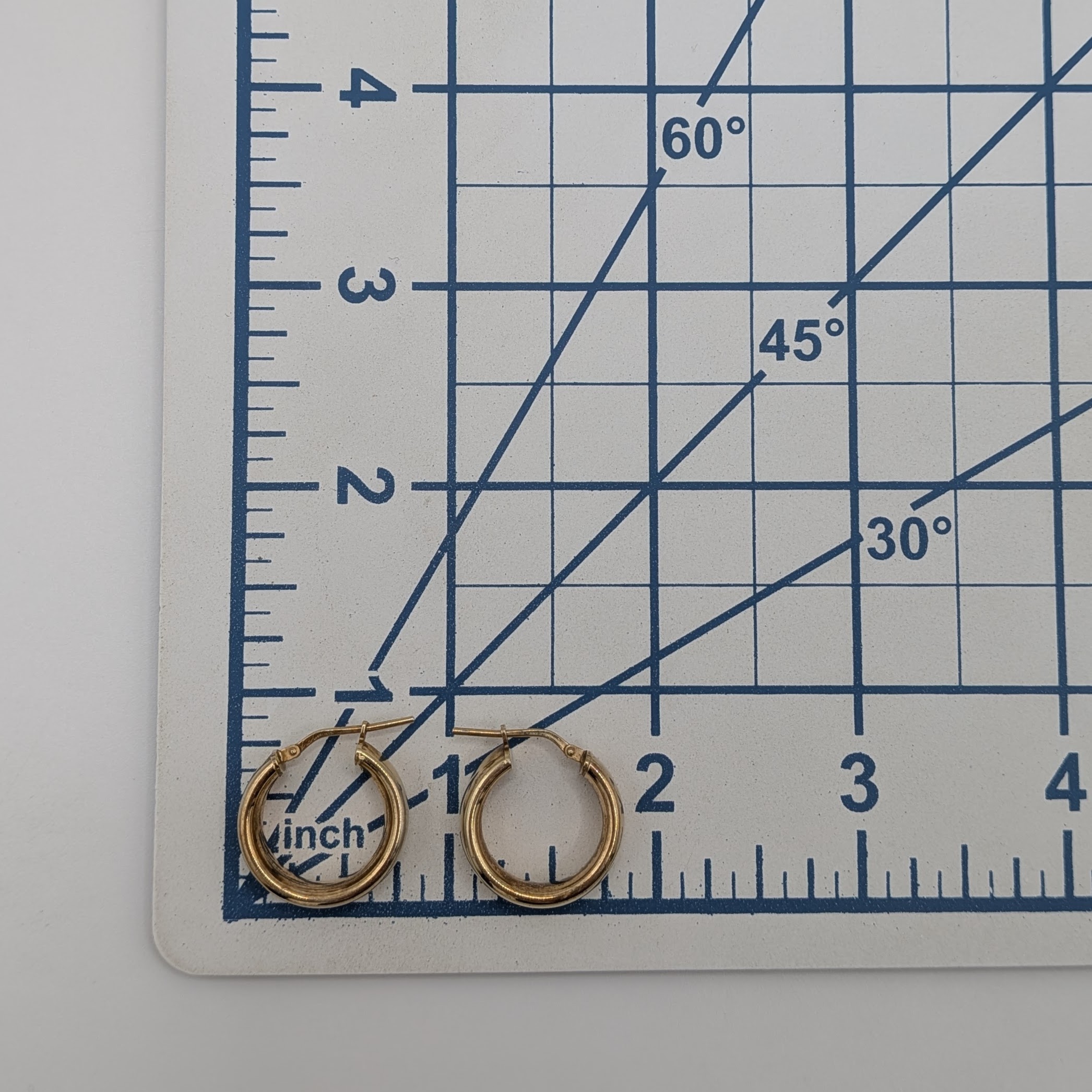 Italian Dyadema Gold Over Sterling Silver Hoop Earrings