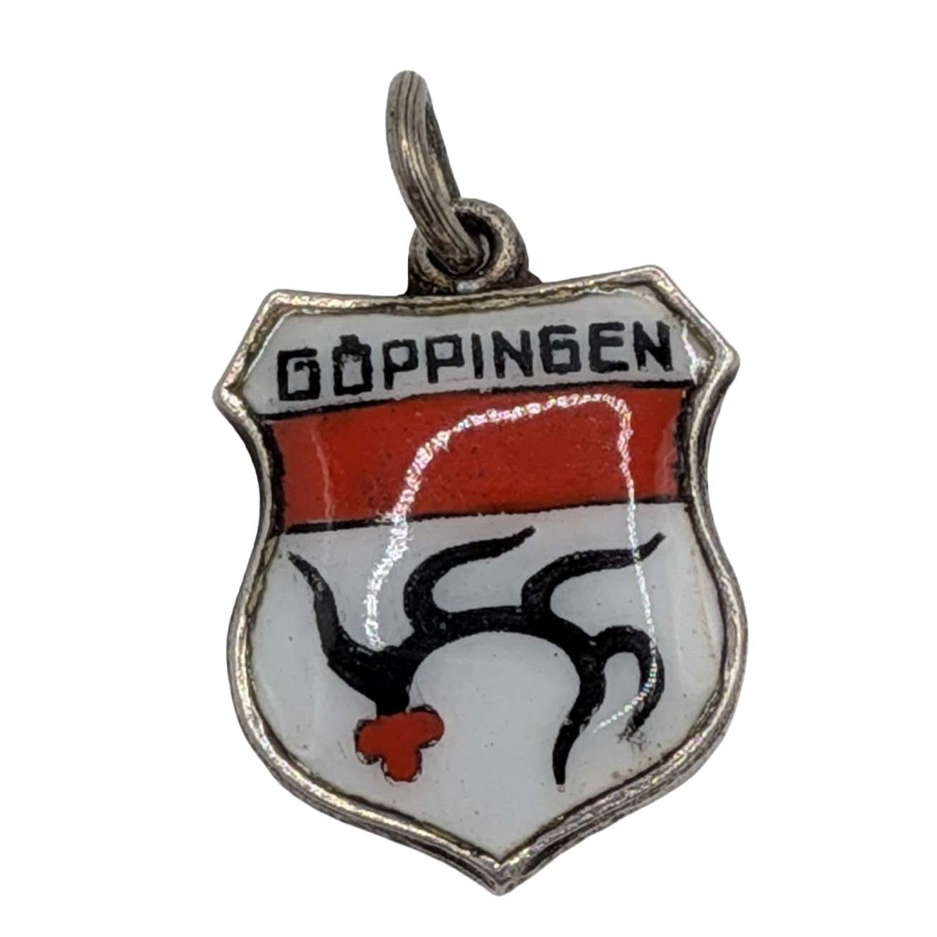Signed Sterling Silver Goppingen Shield Charm