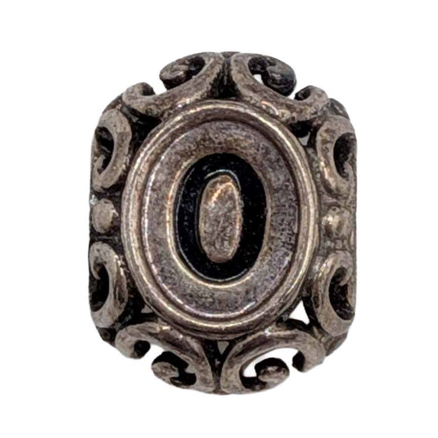 Signed Sterling Silver "O" Pendant Charm