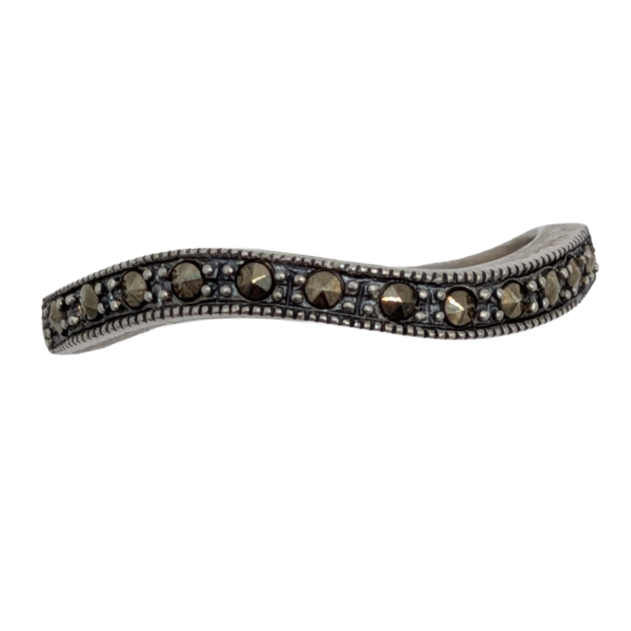 Signed Sterling Silver Marcasite Ring Sz. 7