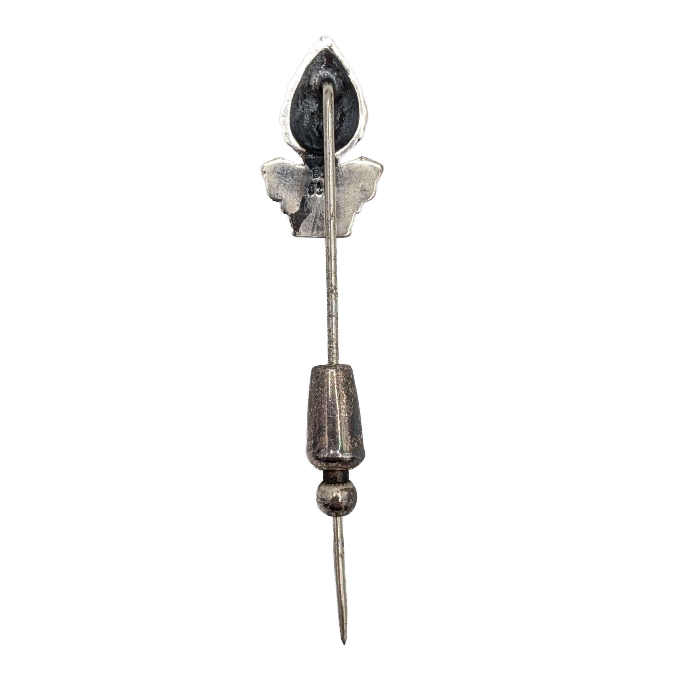 Signed Sterling Silver Decorative Pineapple Pin