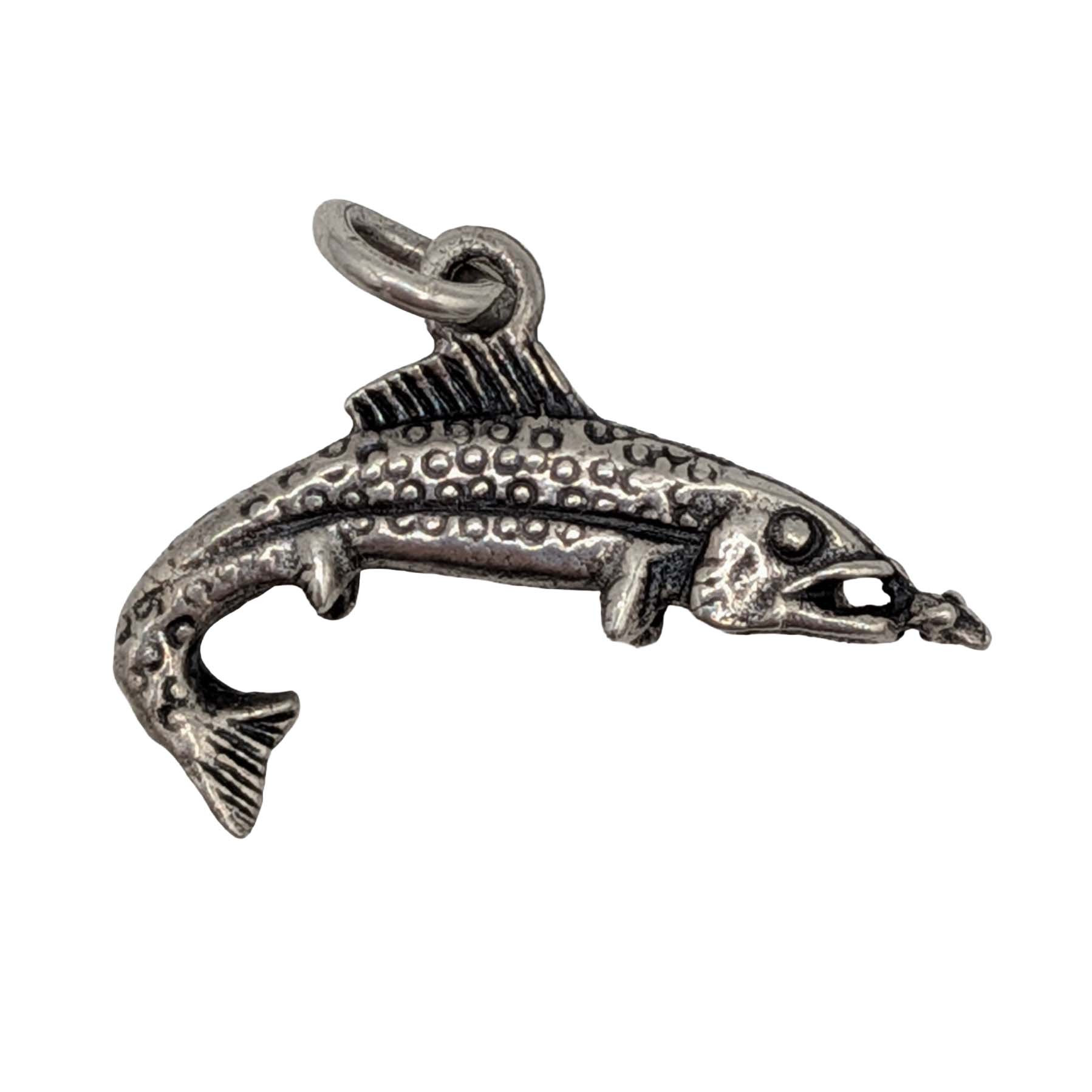 Sterling Silver Trout Fish Charm