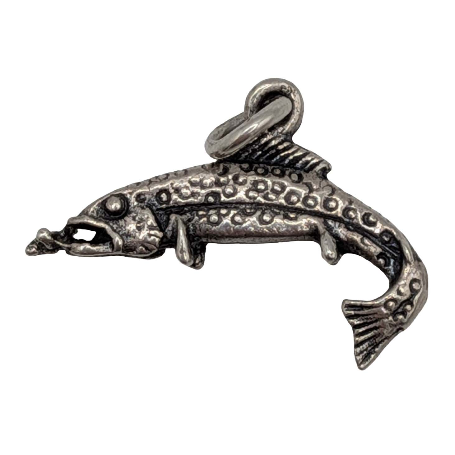 Sterling Silver Trout Fish Charm