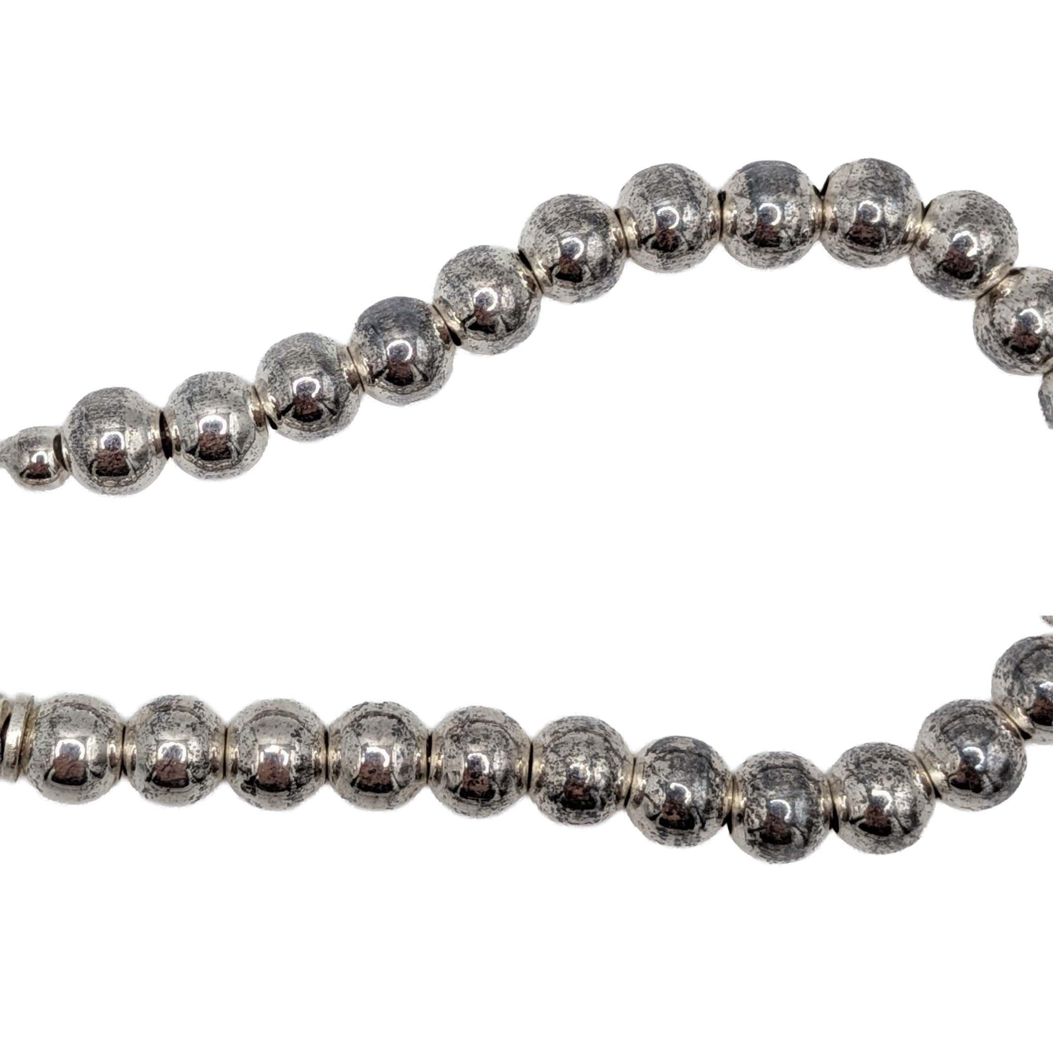 Sterling Silver Beaded Adjustable Bracelet