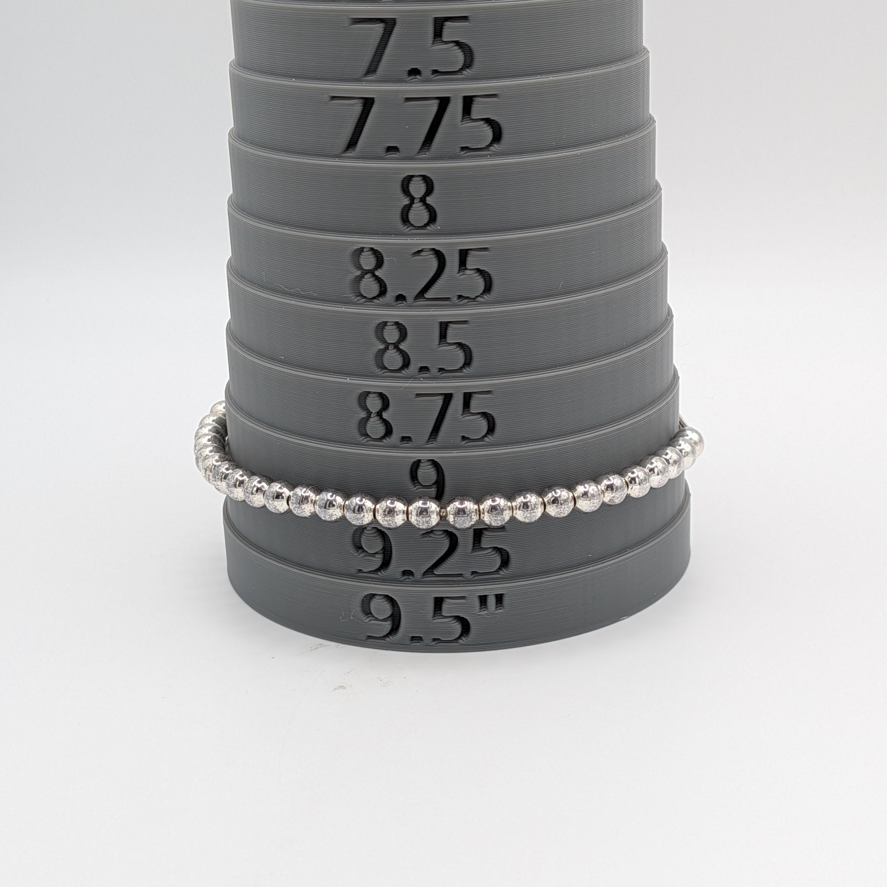 Sterling Silver Beaded Adjustable Bracelet
