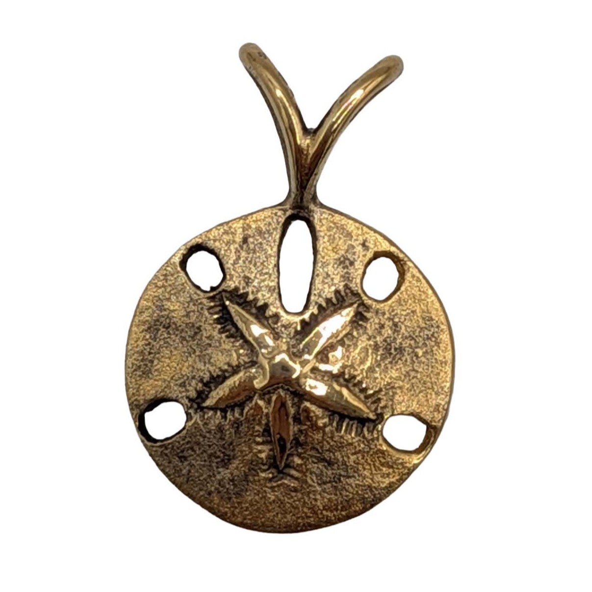 Signed Gold Over Sterling Silver Sand Dollar Pendant