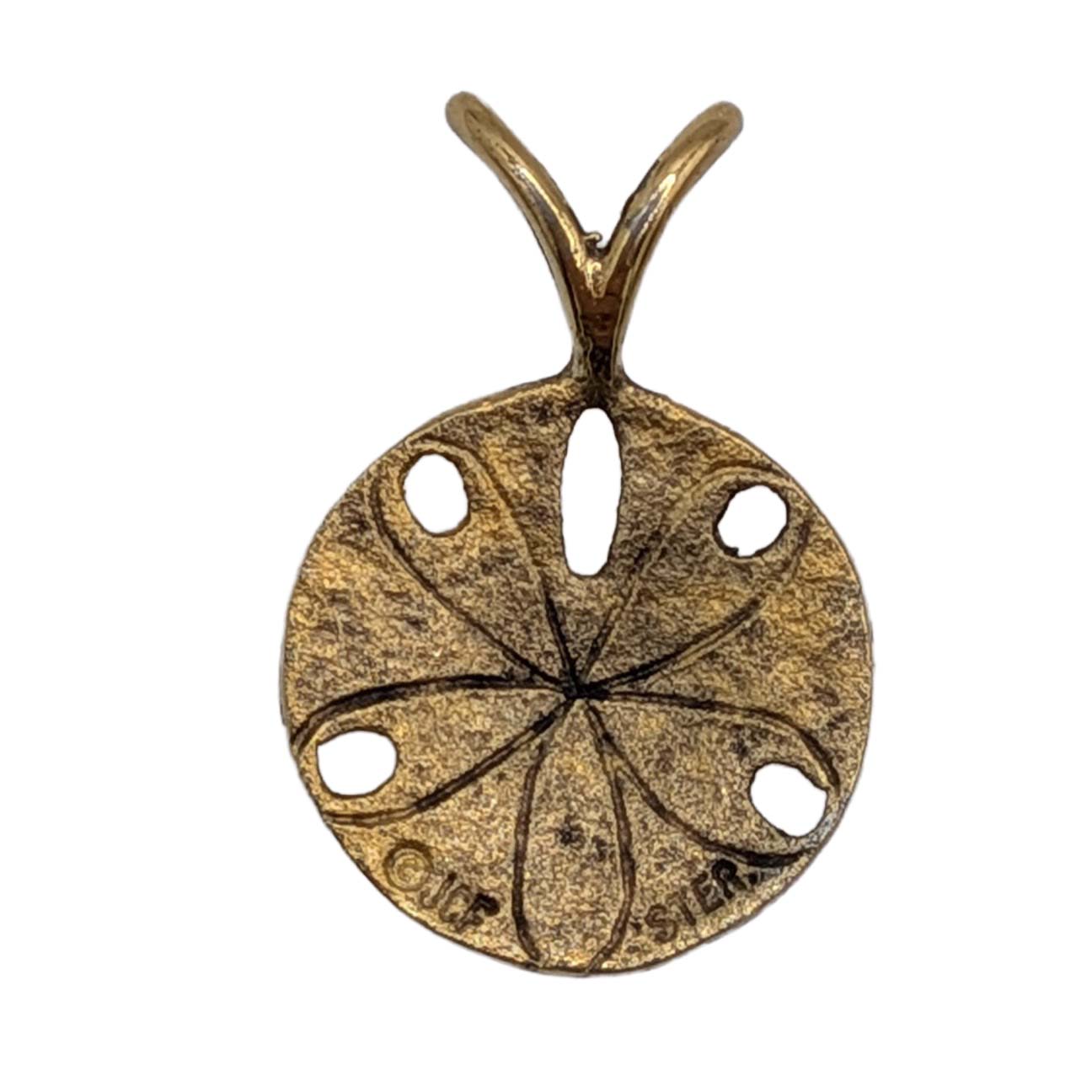 Signed Gold Over Sterling Silver Sand Dollar Pendant