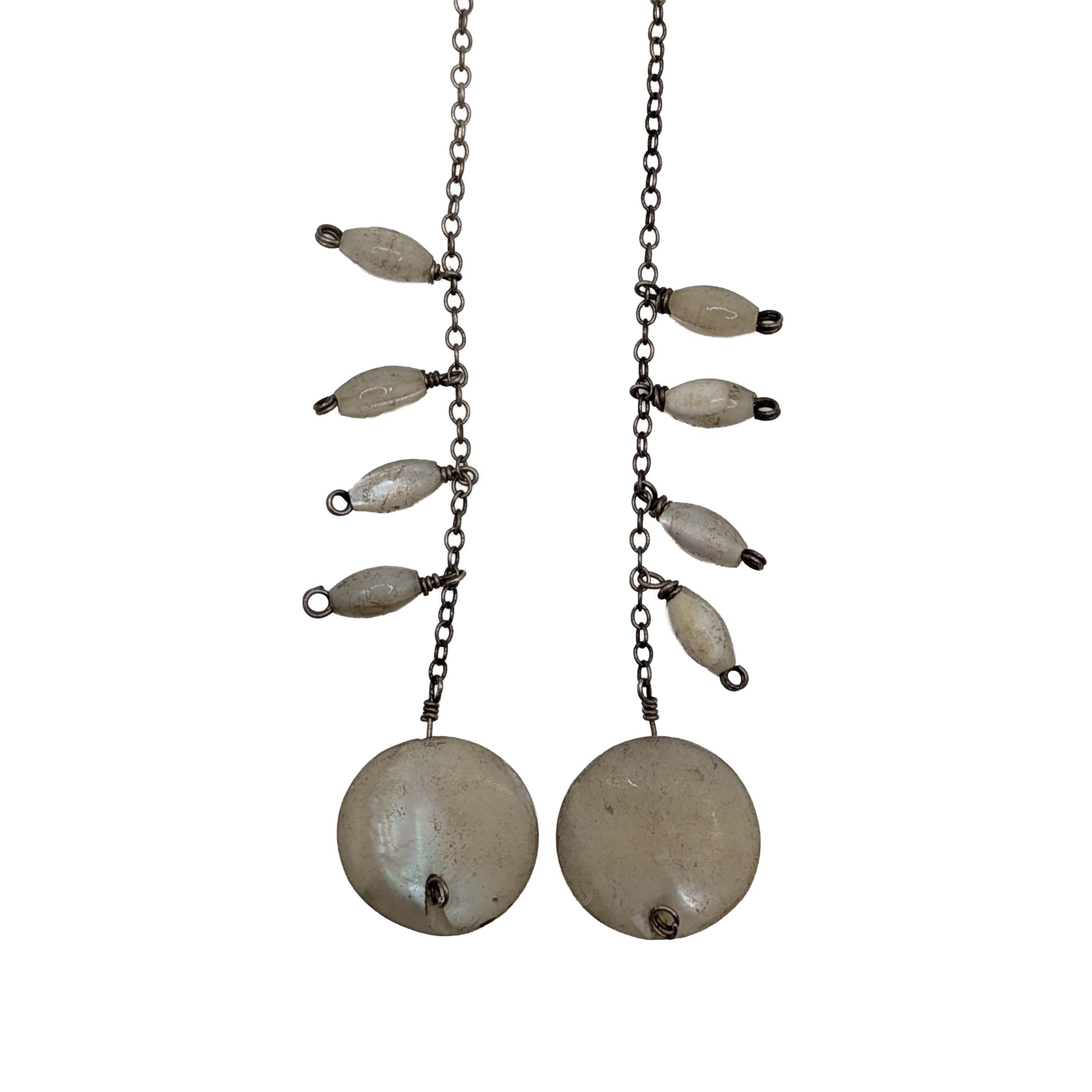 Sterling Silver Mother Of Pearl Dangle Earrings
