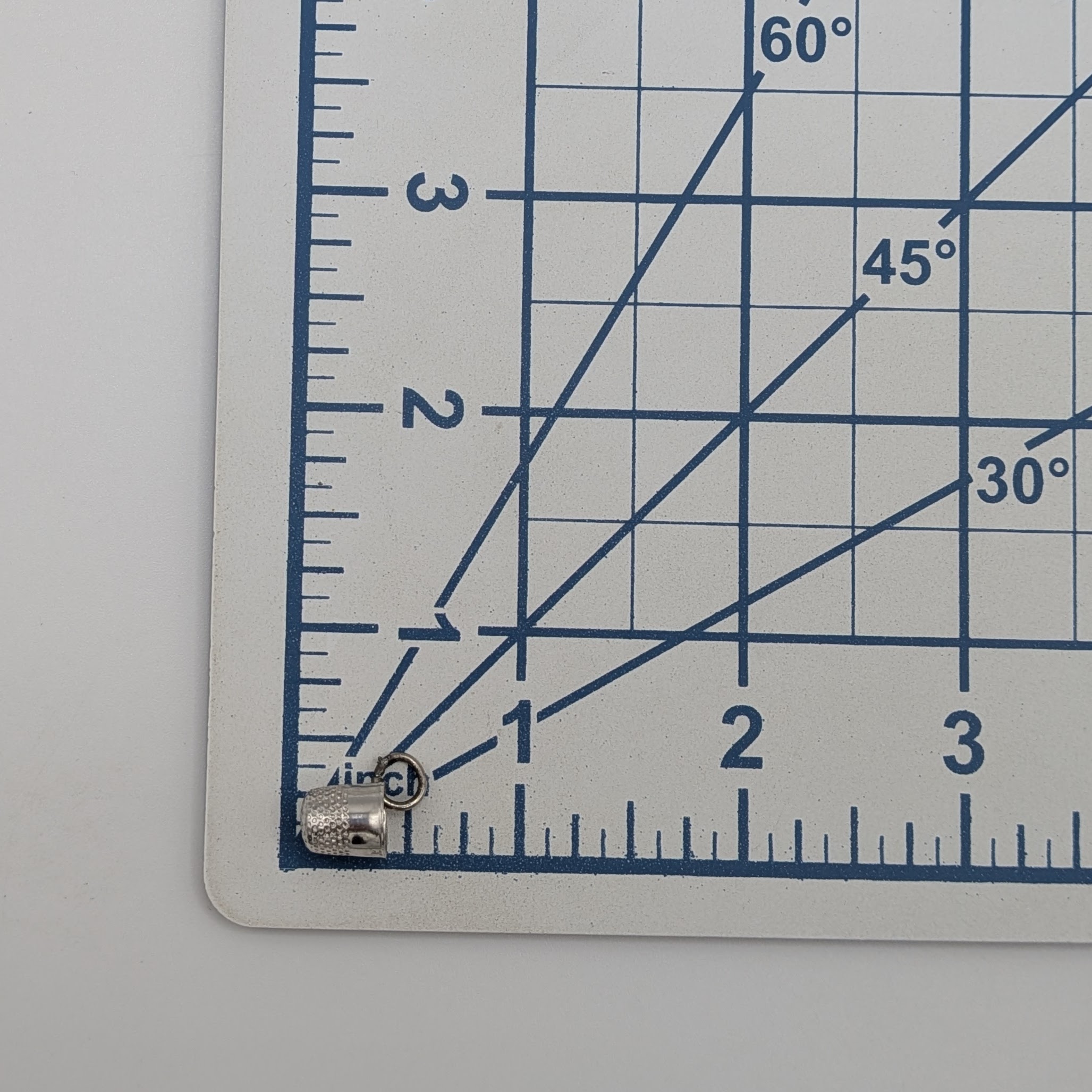 Signed Sterling Silver Thimble Charm