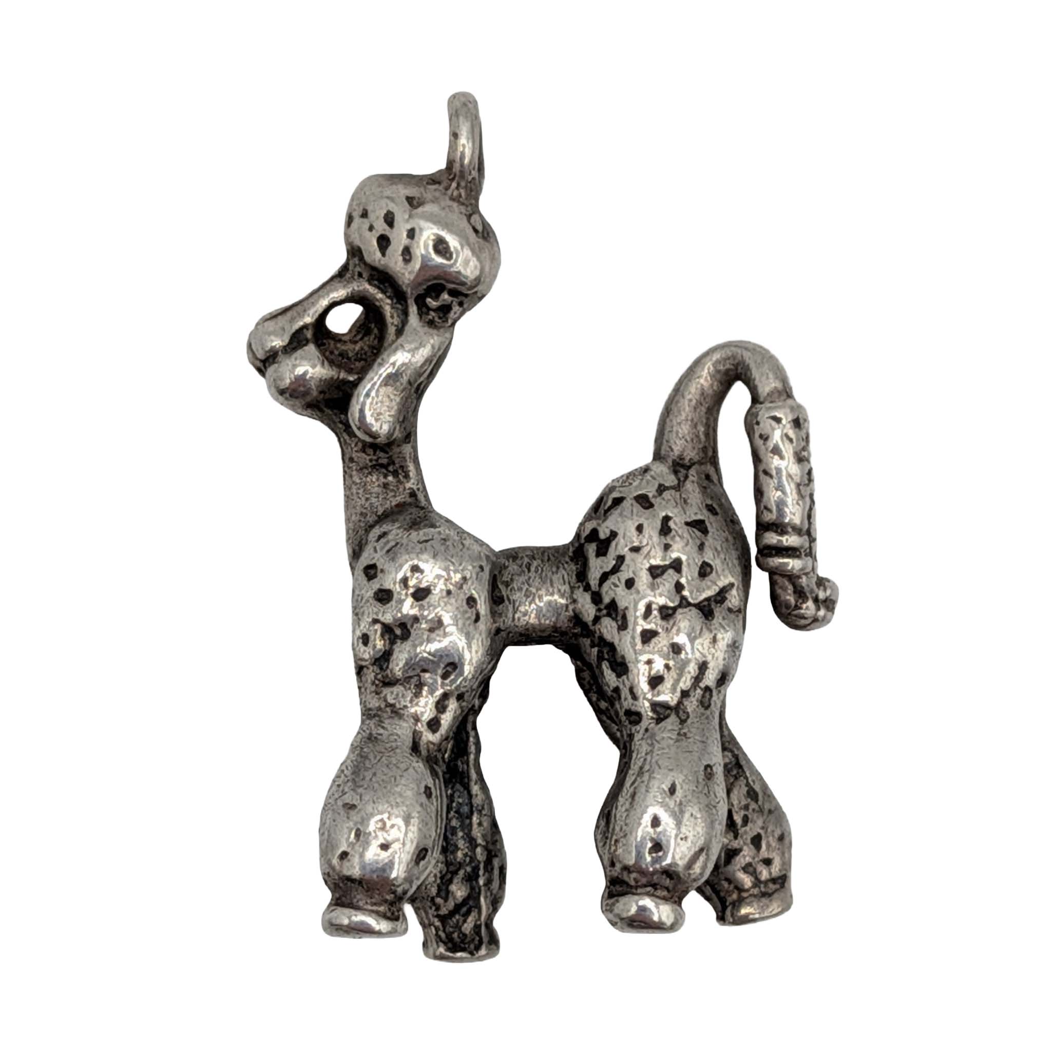 Signed Sterling Silver French Poodle Charm