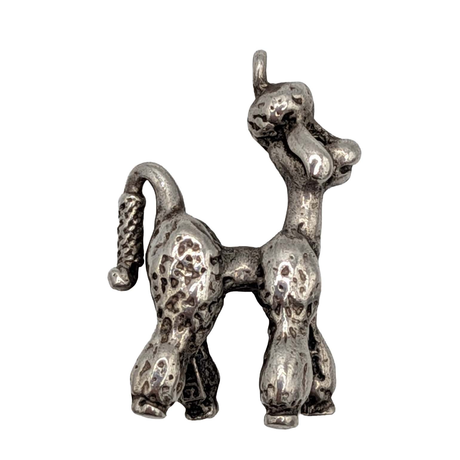 Signed Sterling Silver French Poodle Charm