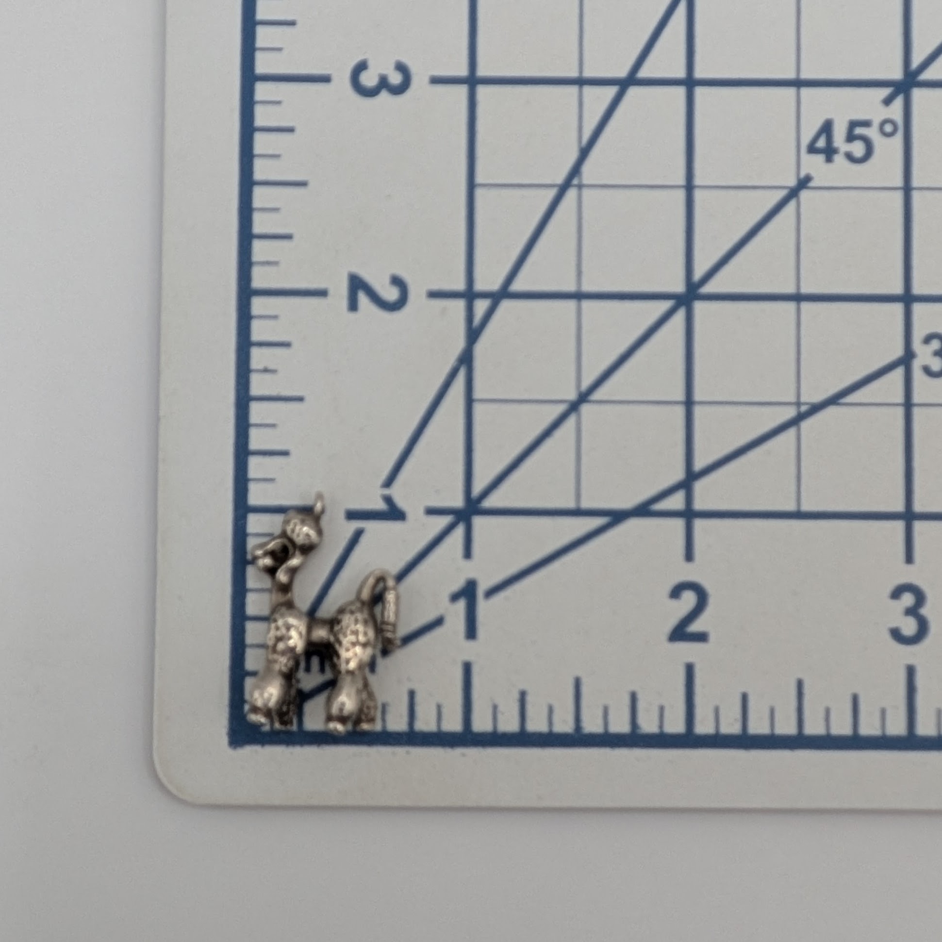 Signed Sterling Silver French Poodle Charm