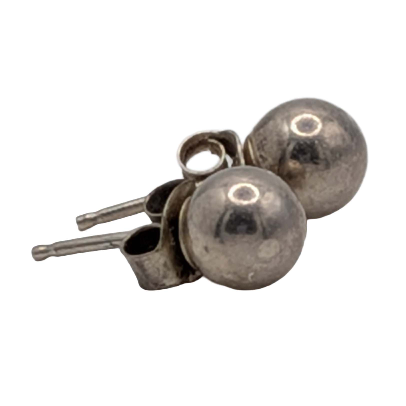 Sterling Silver Ball Stud Earrings