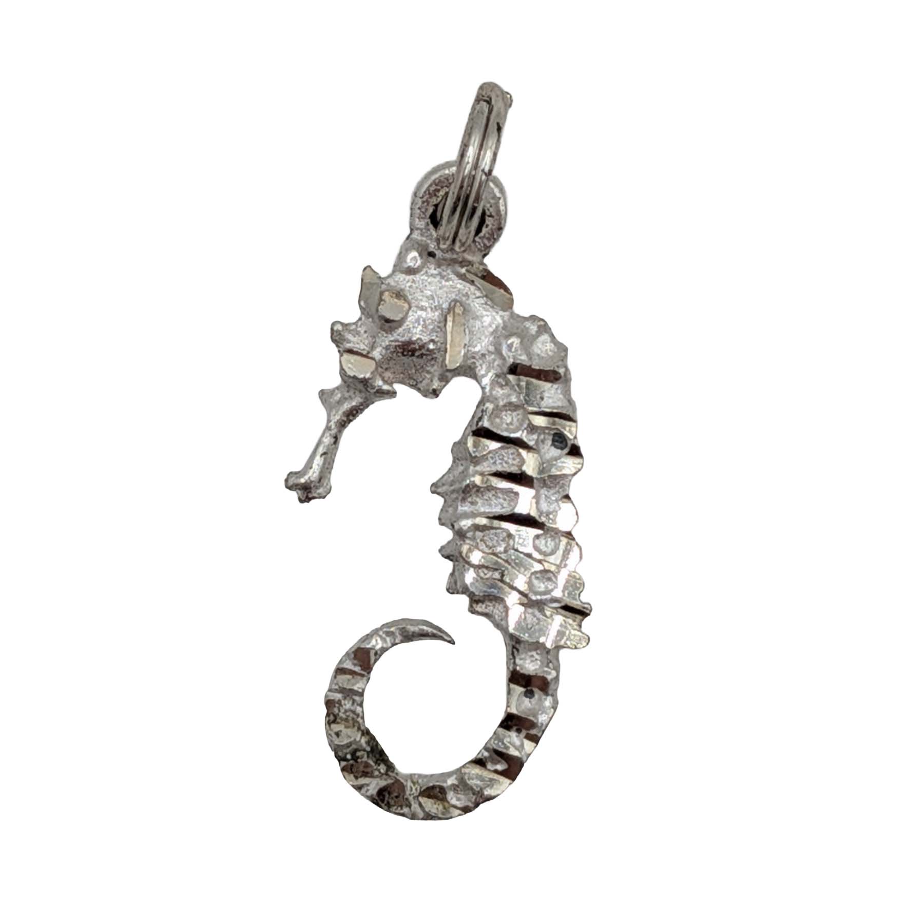 Signed Sterling Silver Seahorse Charm