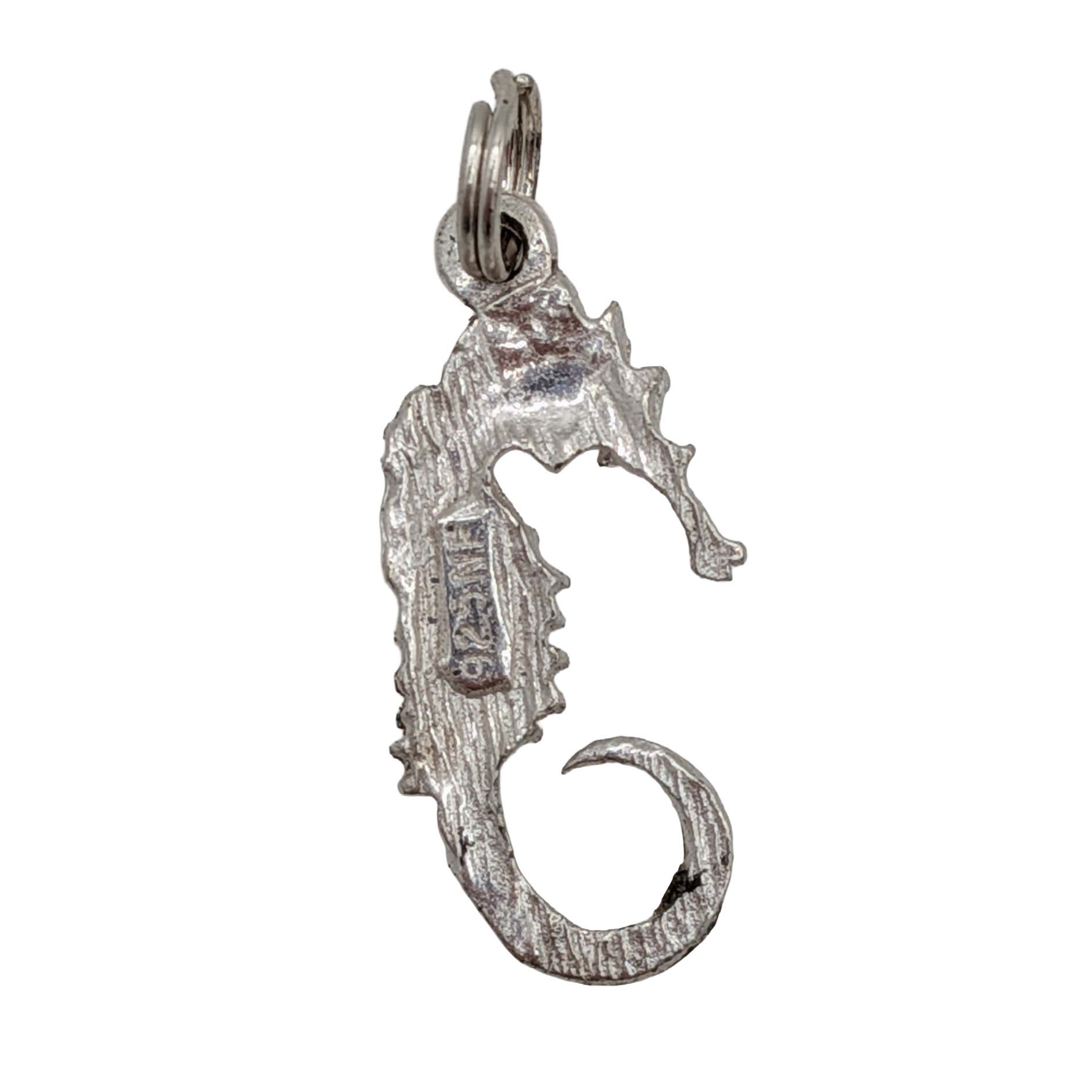 Signed Sterling Silver Seahorse Charm