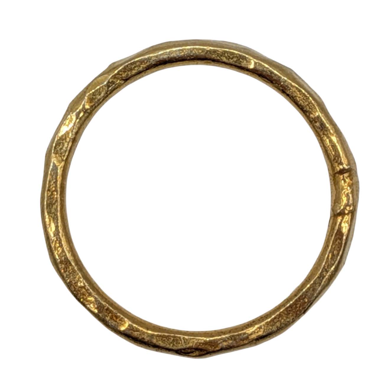 Signed Gold Over Sterling Silver Hammered Band Ring Sz. 8.75