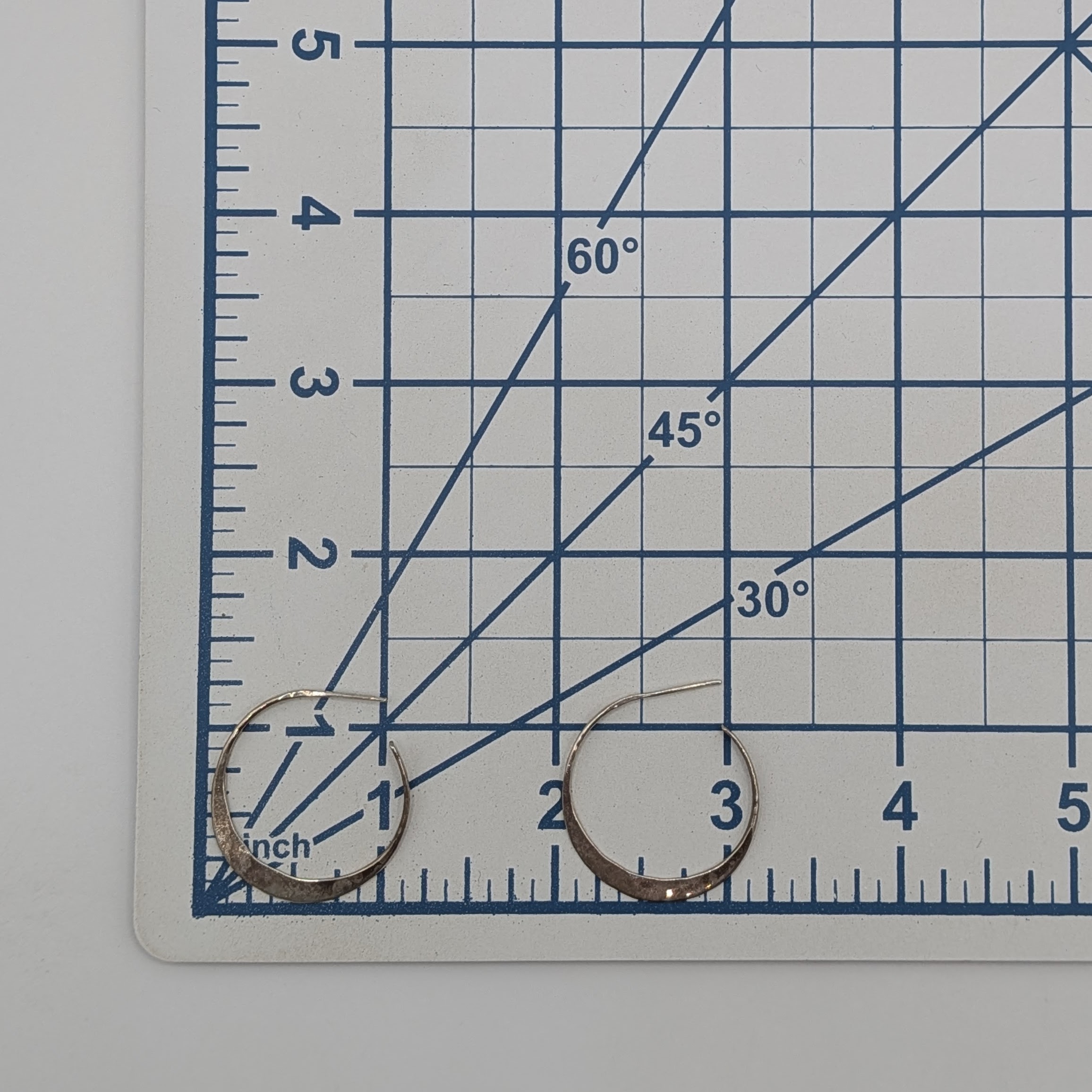 Sterling Silver Flat Hoop Earrings