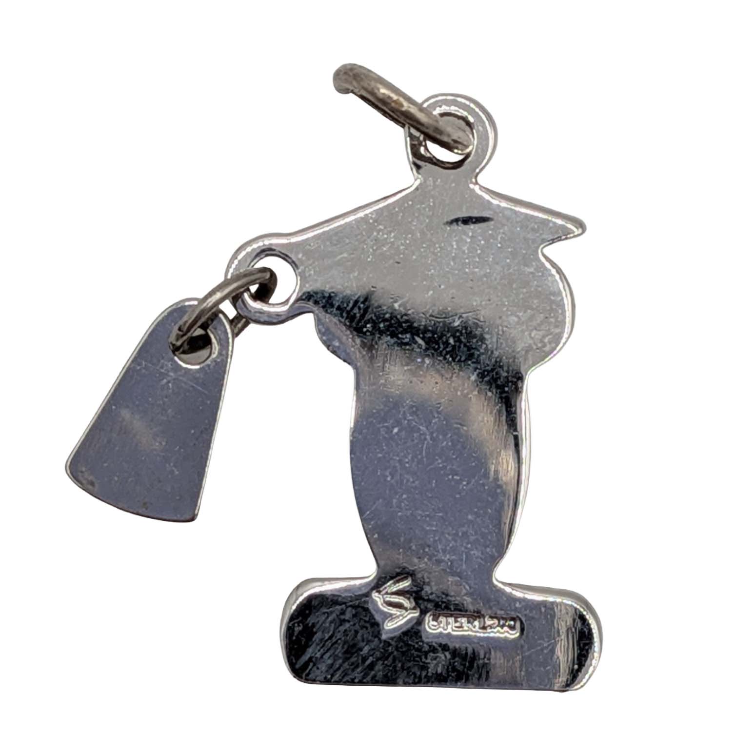 Sterling Silver Graduating Owl Charm