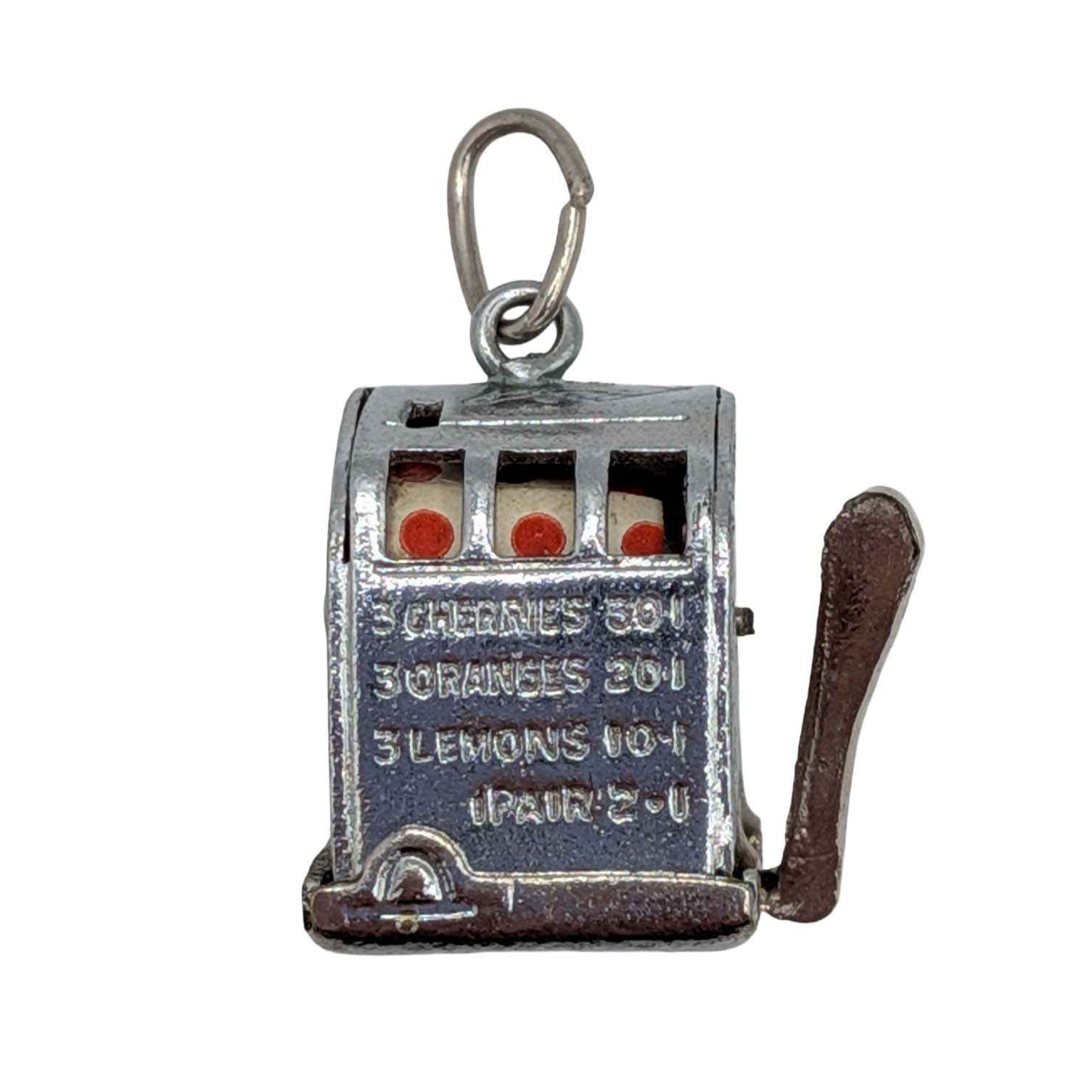 Sterling Silver Slot Machine Charm