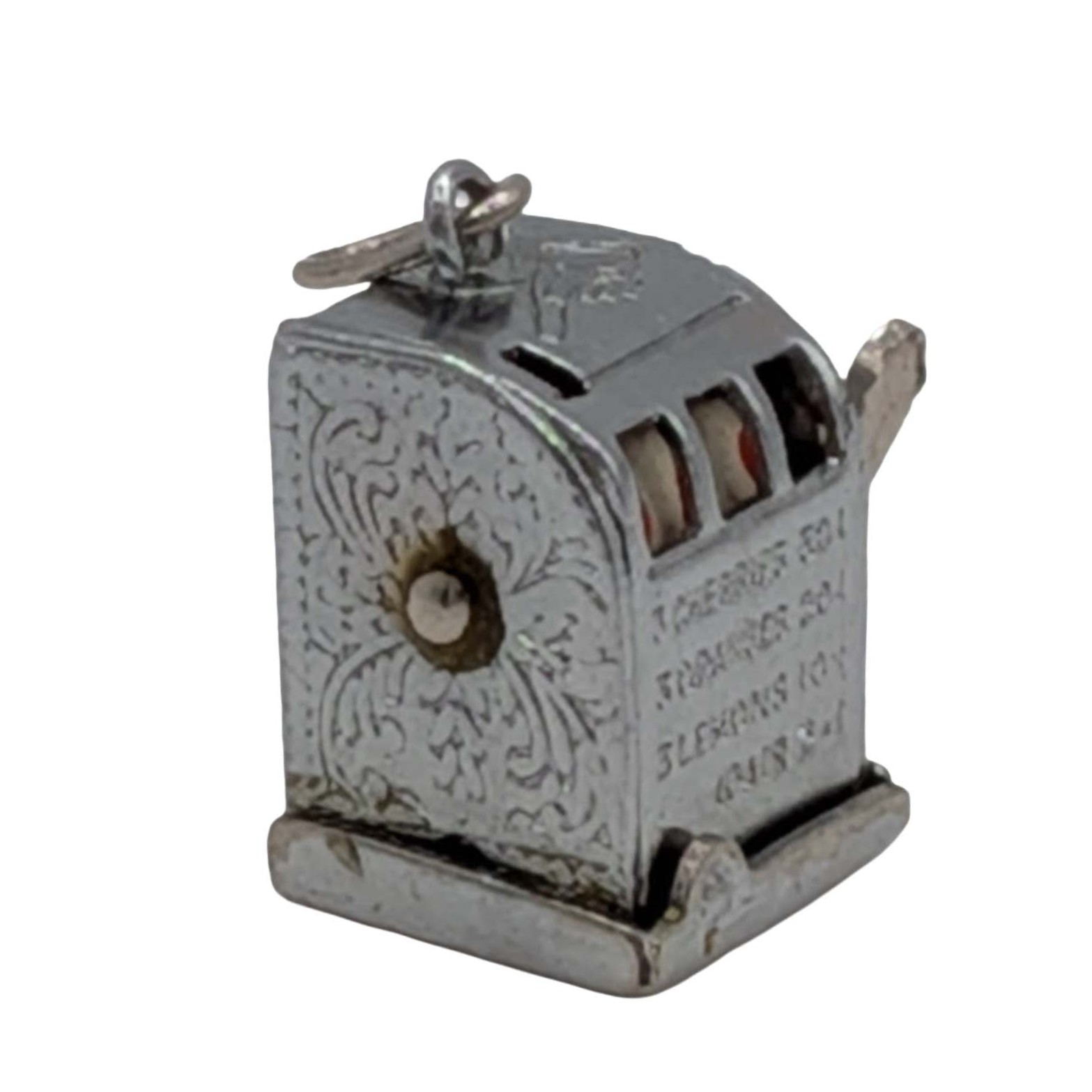 Sterling Silver Slot Machine Charm
