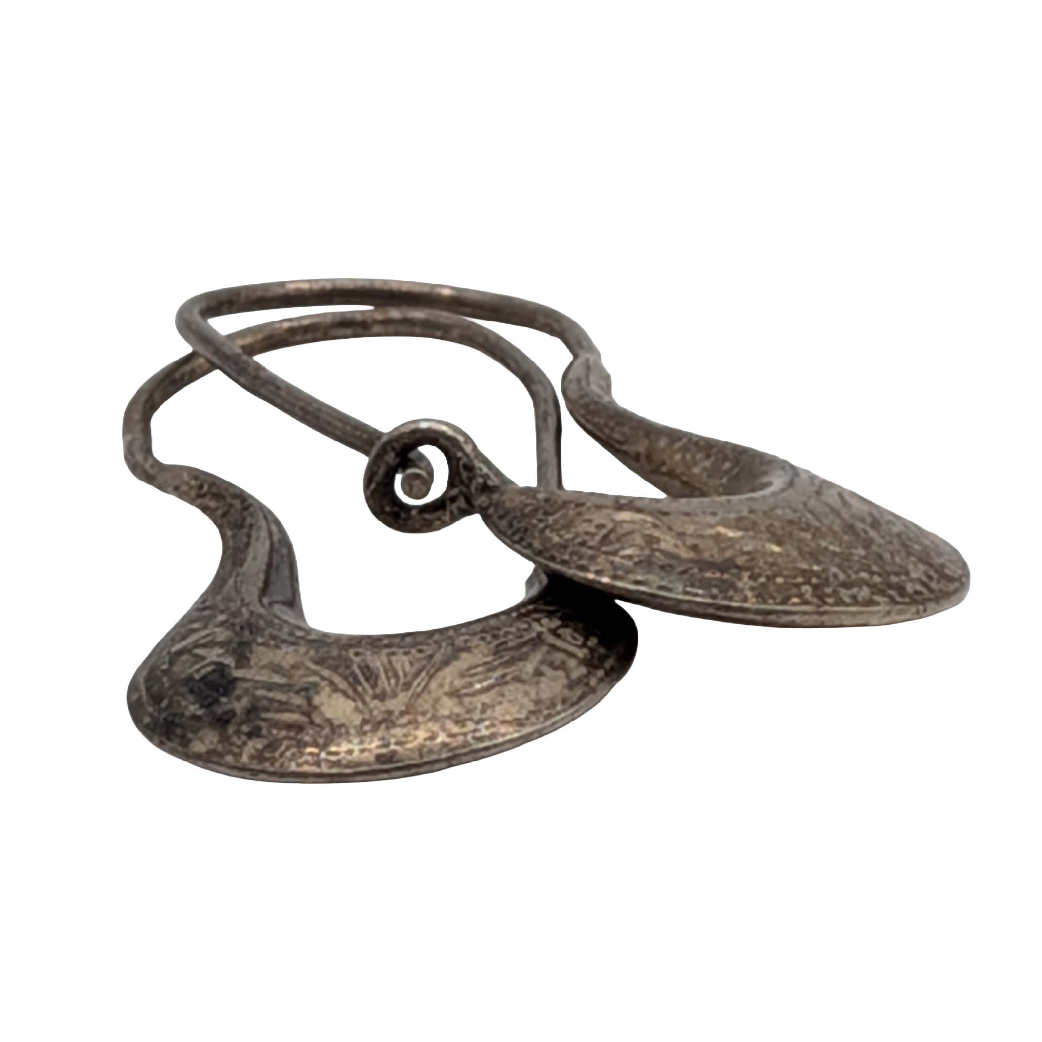 Signed Sterling Silver Long Drop Hook Earrings