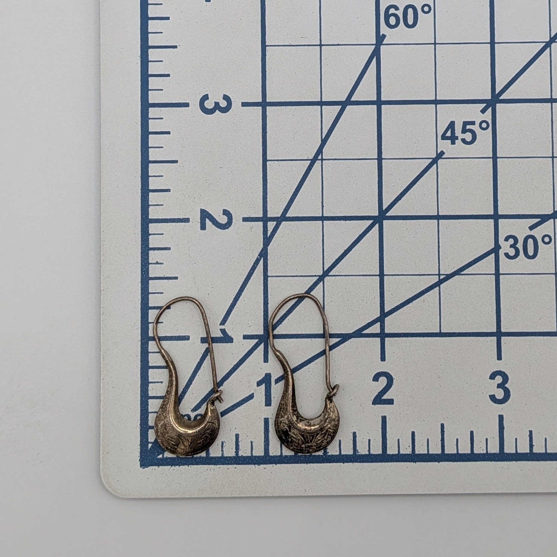 Signed Sterling Silver Long Drop Hook Earrings
