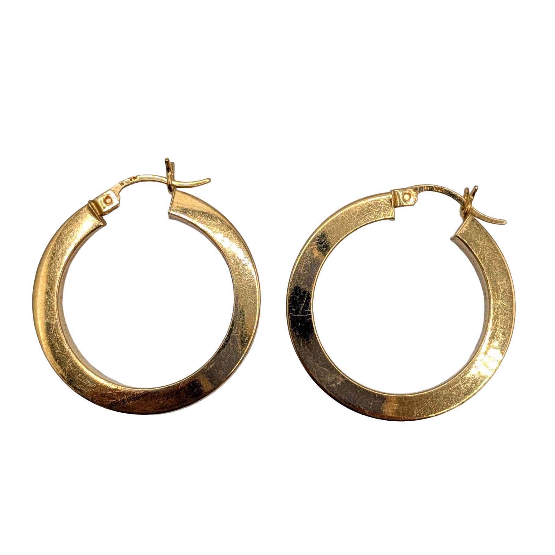 14K Square Hoop Earrings