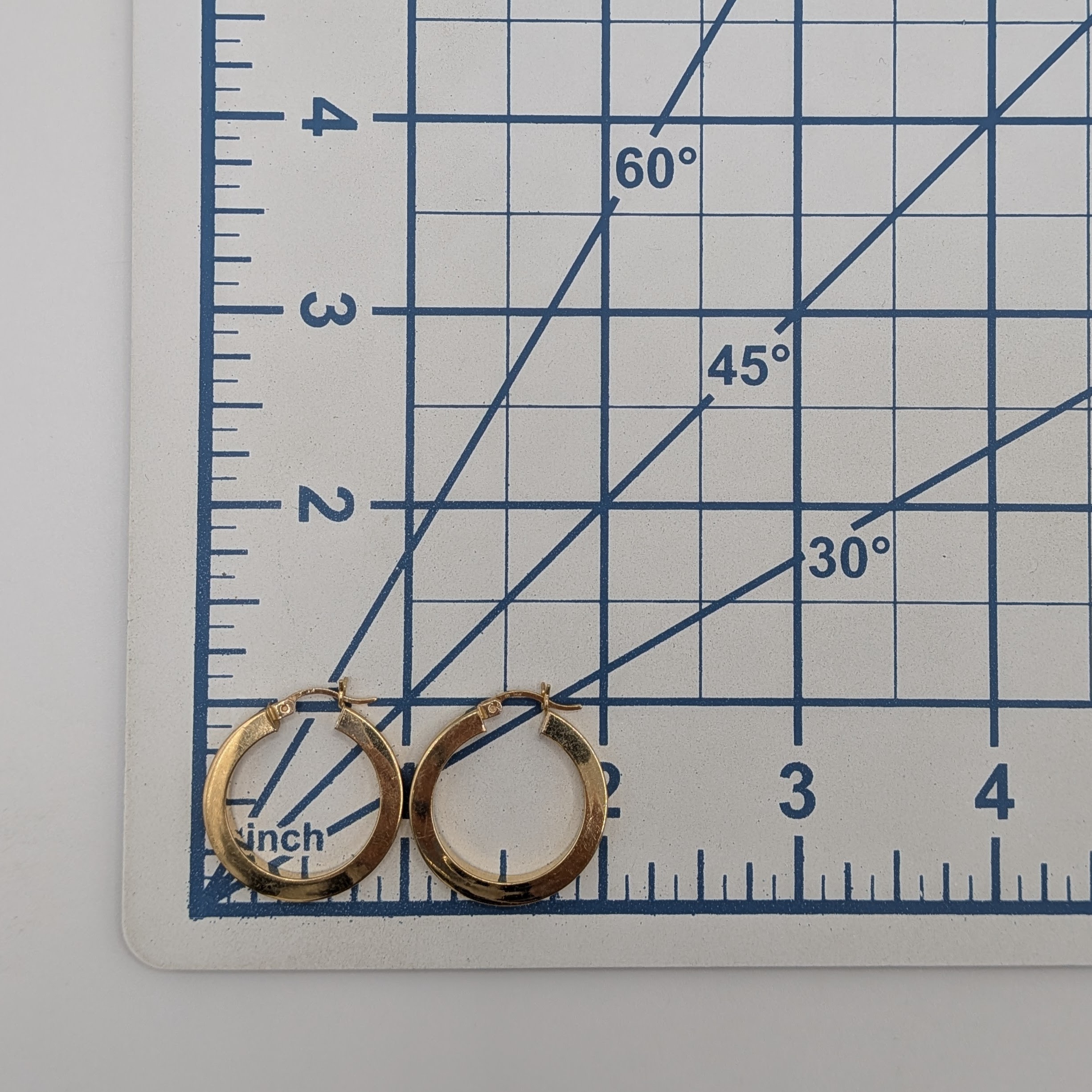 14K Square Hoop Earrings