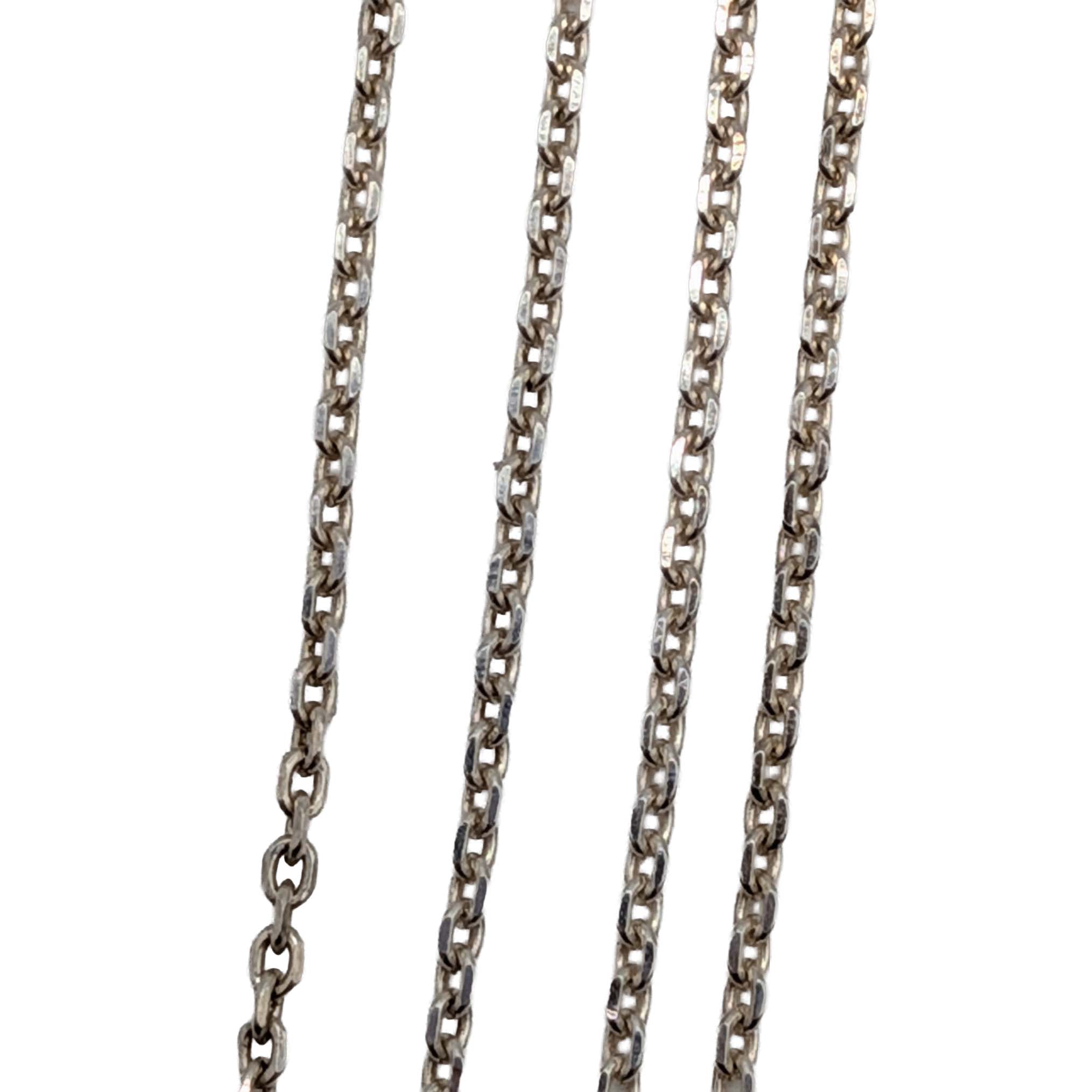 Signed Sterling Silver Cable Chain Necklace