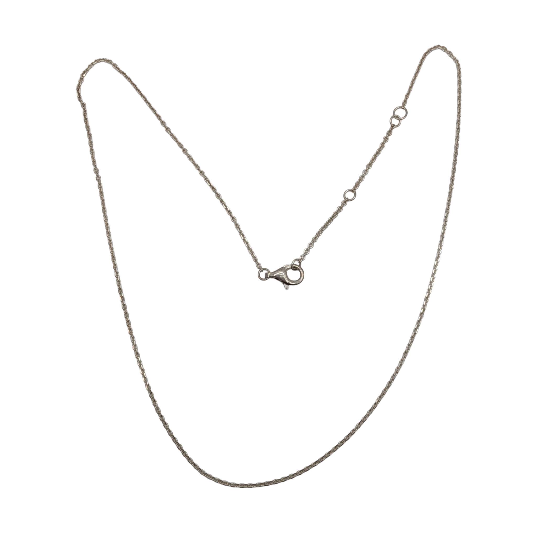 Signed Sterling Silver Cable Chain Necklace
