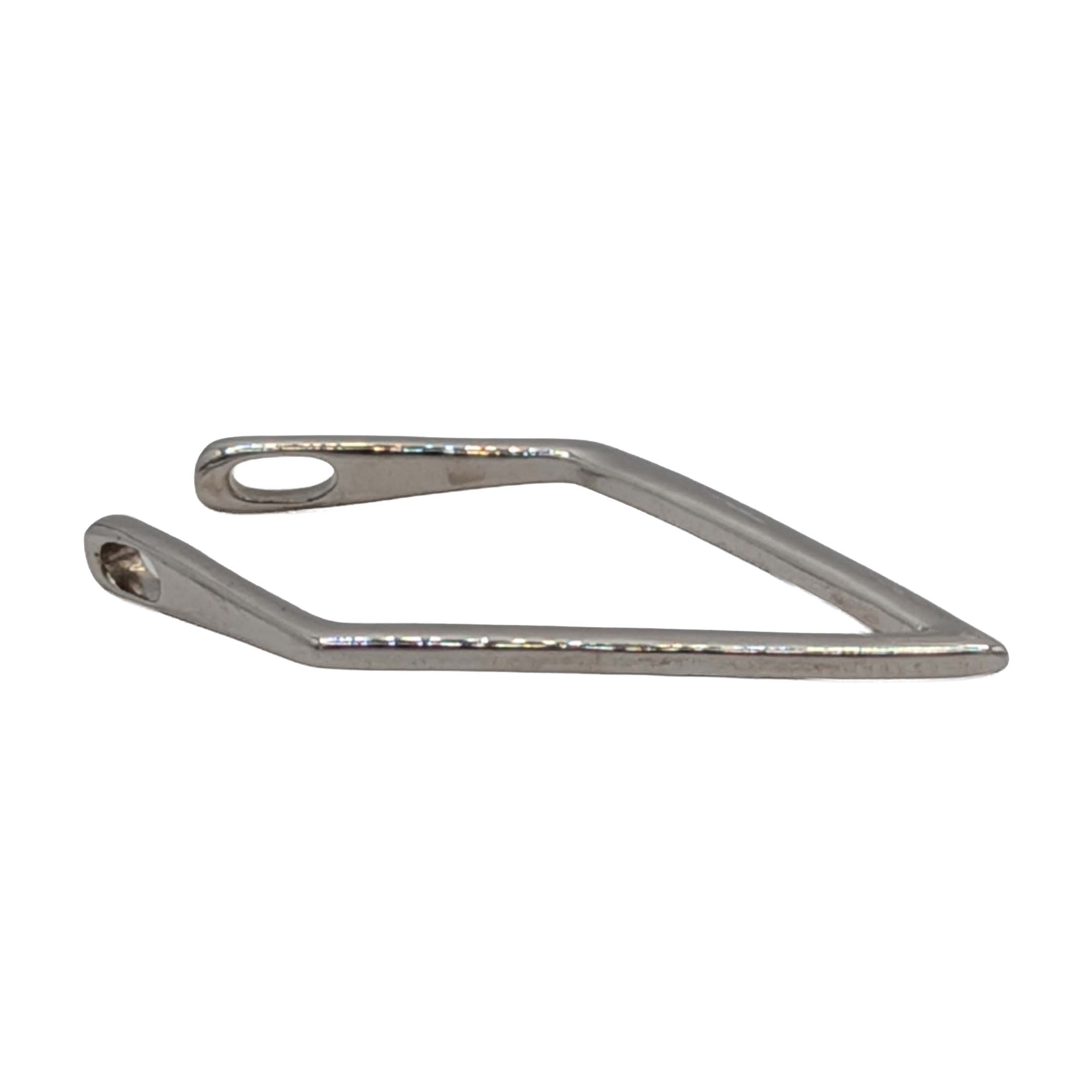 Signed Sterling Silver Open Diamond Shaped Pendant