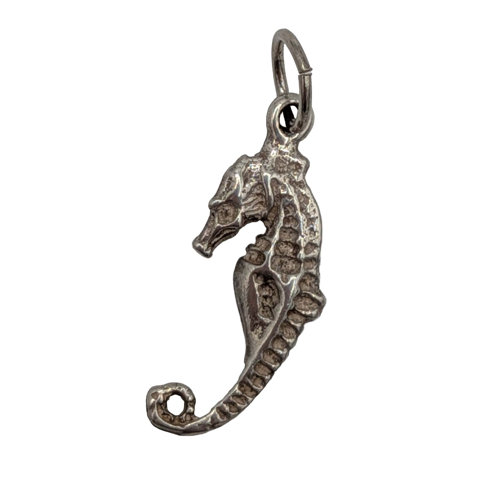Signed Sterling Silver Seahorse Charm