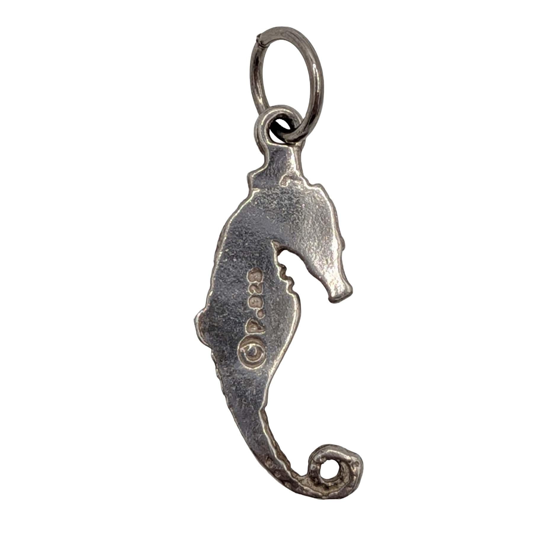 Signed Sterling Silver Seahorse Charm