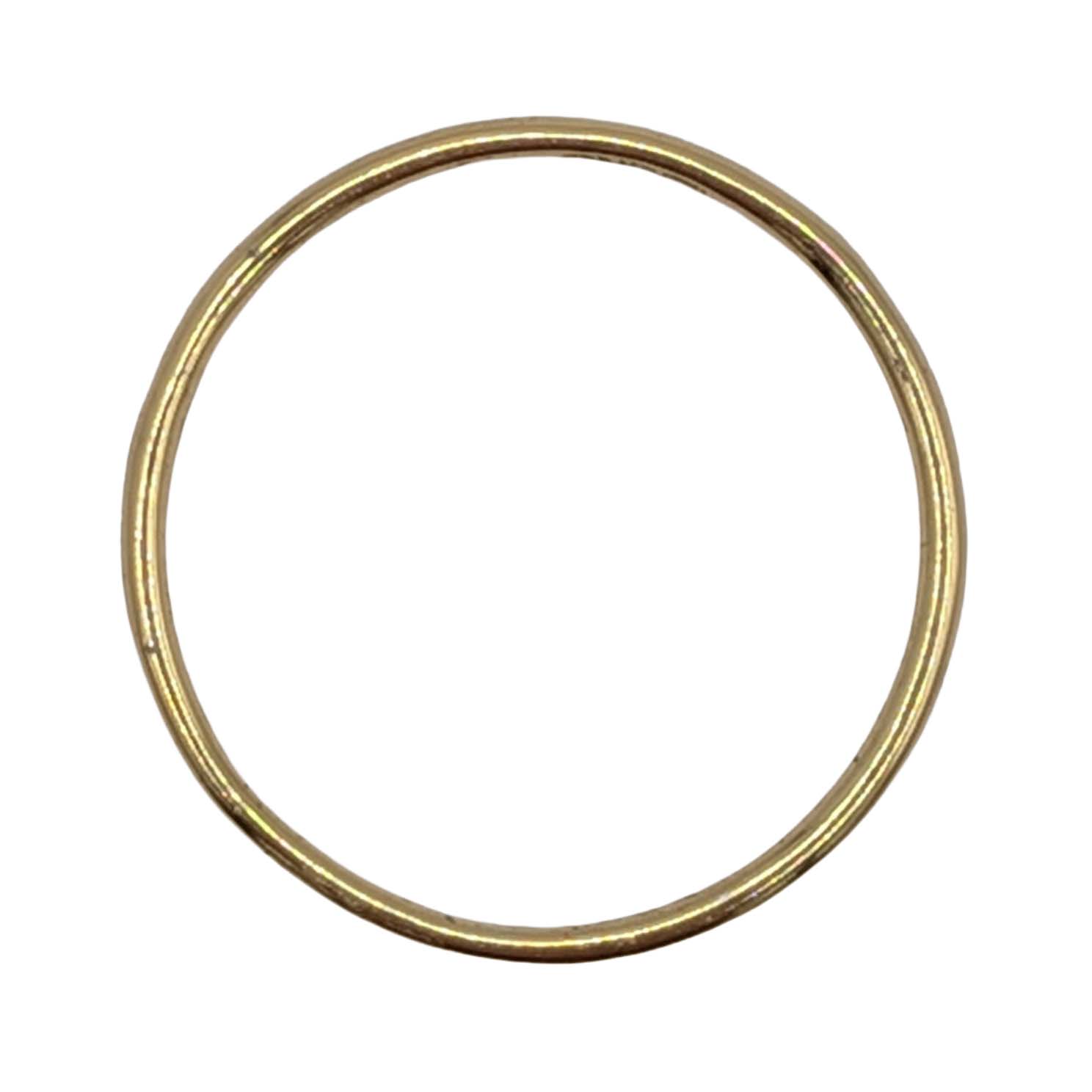 Signed Gold Over Sterling Silver Thin Band Ring Sz. 8.75