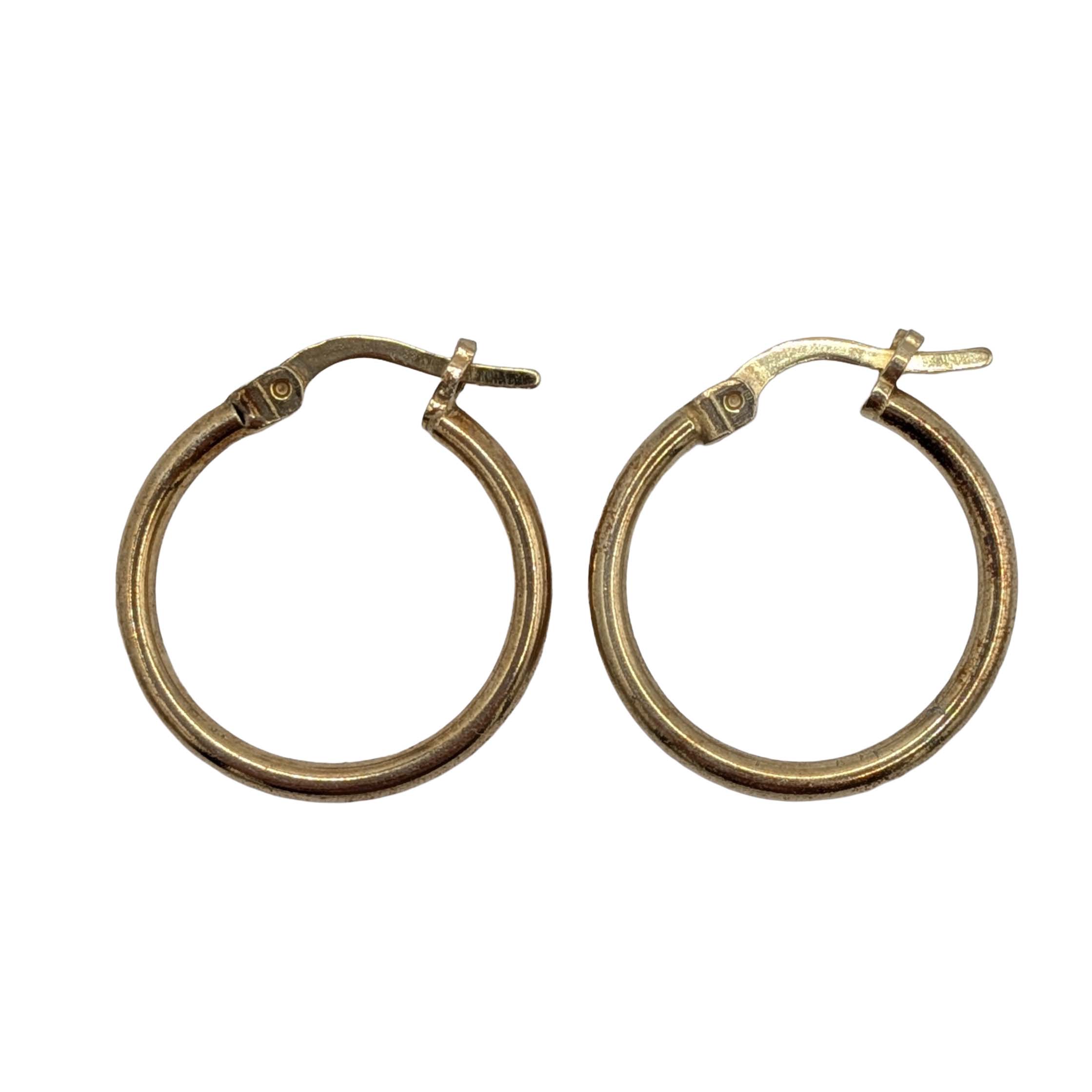 Dyadema Italian Gold Over Signed Sterling Silver Hoop Earrings
